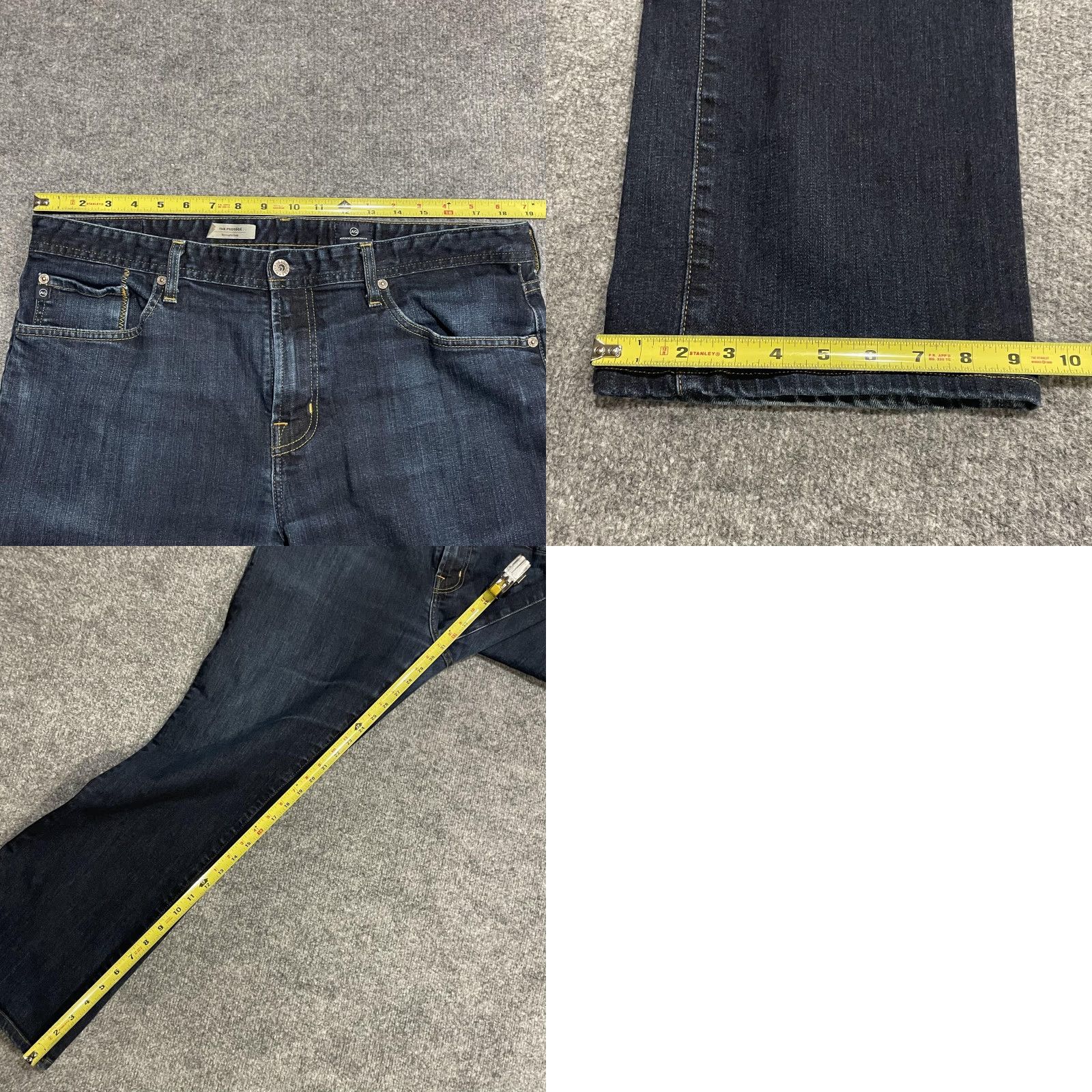Denime AG Adriano Goldschmied The Protege Jeans Mens 38x34 Straight Dark Wash Denim Shirt? Size US 38 / EU 54 - 9 Thumbnail