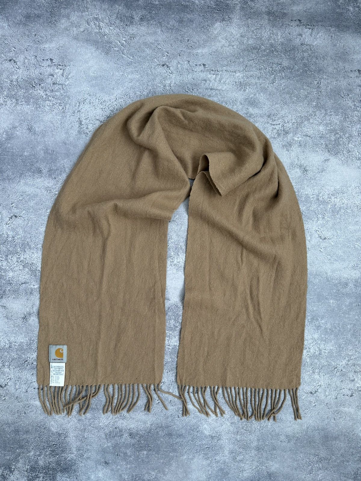 Carhartt Y2K Vintage Carhartt Wool Scarf Muffler Beige Neck Wear OS Size ONE SIZE - 3 Thumbnail