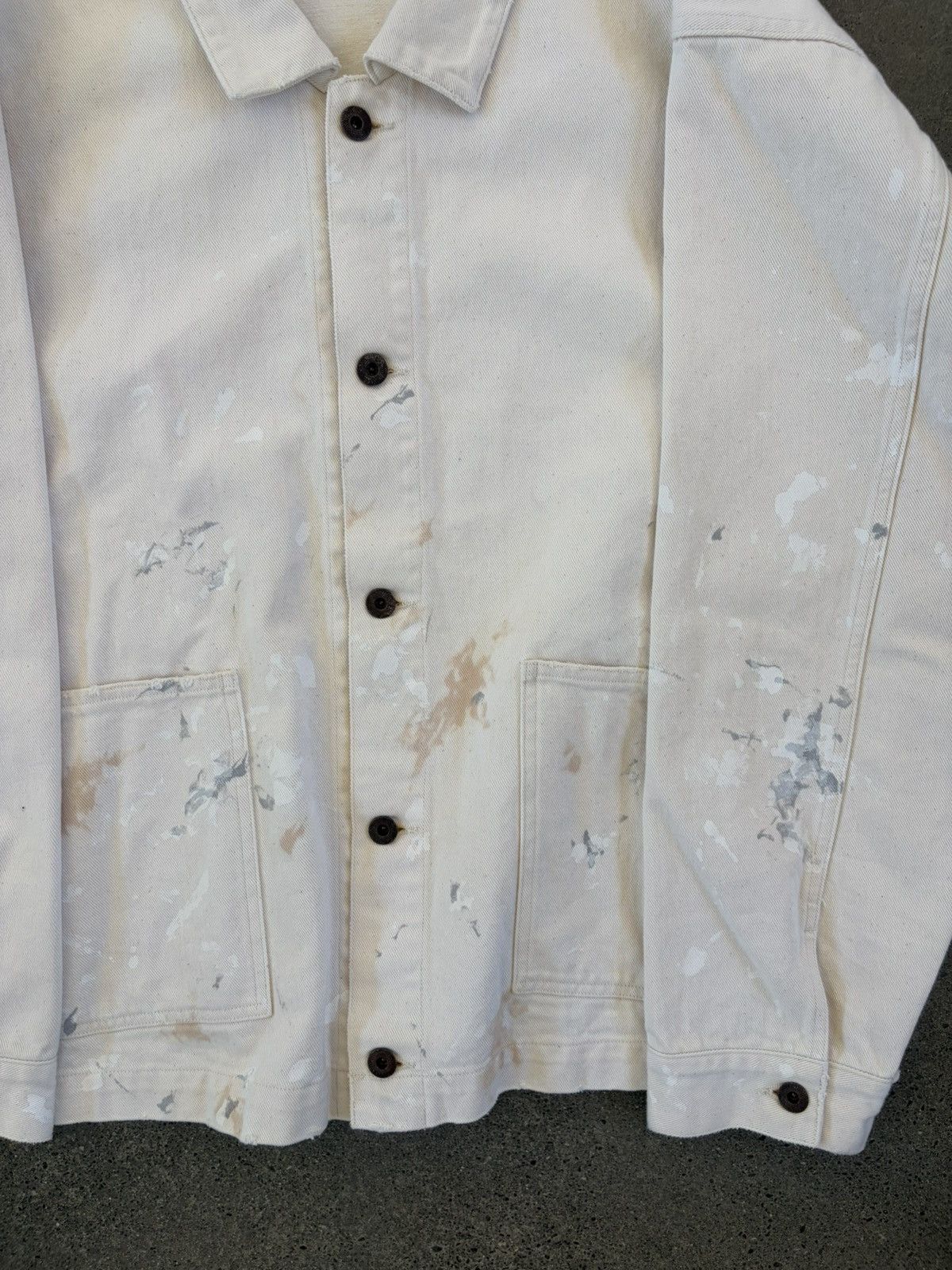 Taiga Takahashi Taiga Takahashi T.T Lot.303 Coverall Paint Jacket Ivory Size US L / EU 52-54 / 3 - 4 Thumbnail
