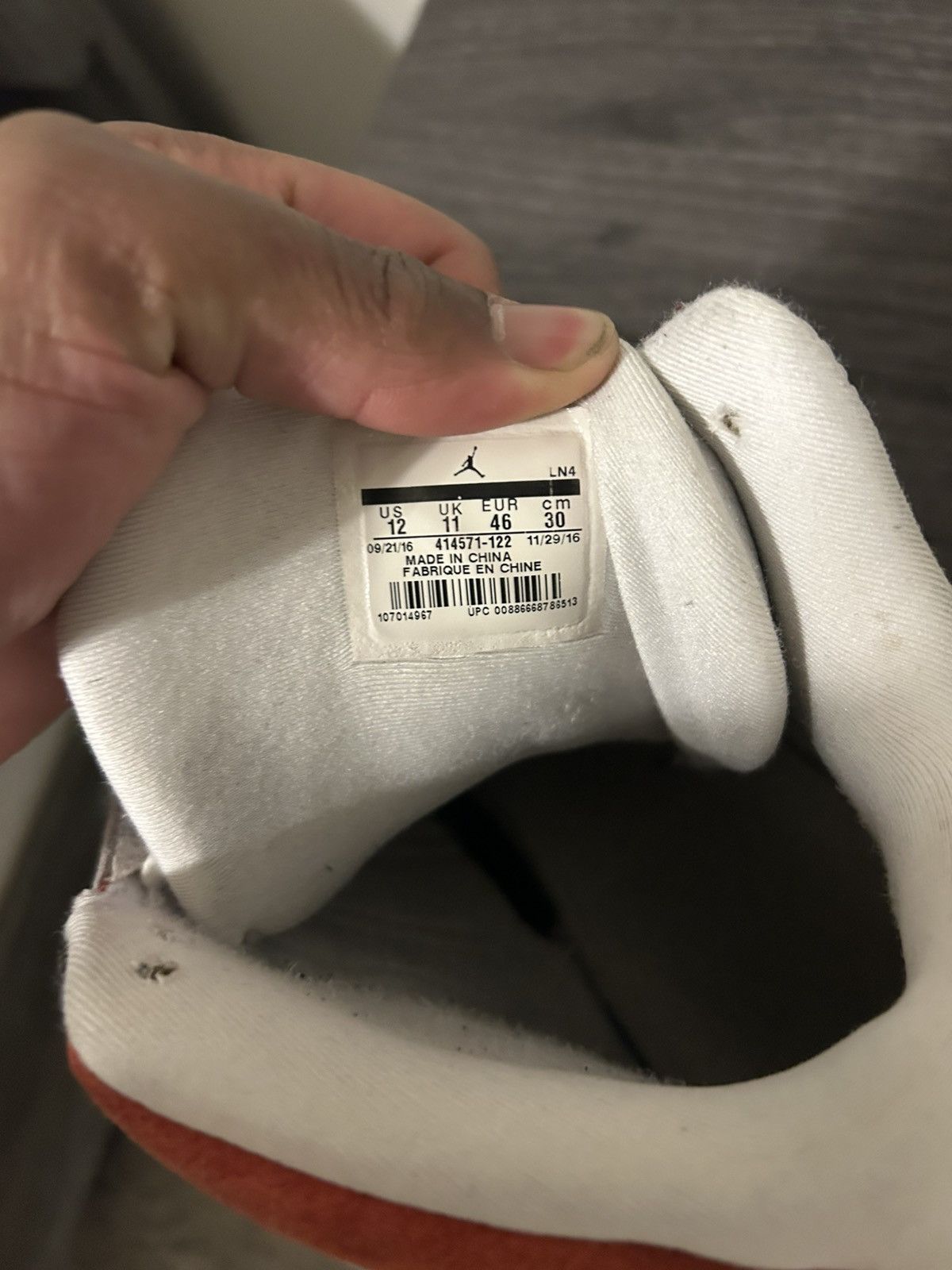 Jordan Brand Air Jordan 13 Retro White/Black-Team Red Size US 12 / EU 45 - 6 Thumbnail