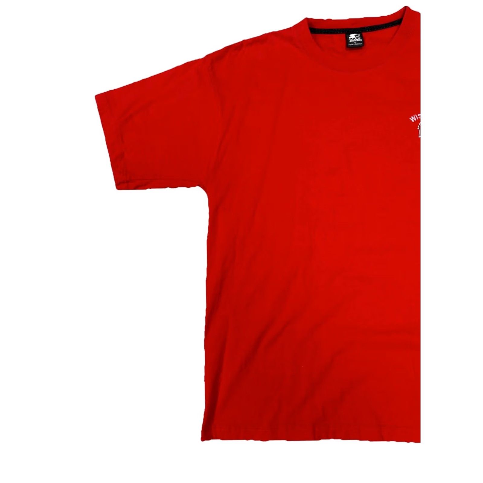 Starter VINTAGE Team Starter TShirt Wisconsin Badgers Red XL Short Sleeve Embroidered Men Cotton Crew Neck Shirt Size US XL / EU 56 / 4 - 5 Thumbnail