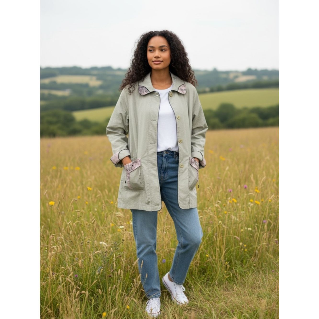 Other Vintage Kaerlanbo Light Sage Green Trench Coat Size L Size L / US 10 / IT 46 - 1 Thumbnail