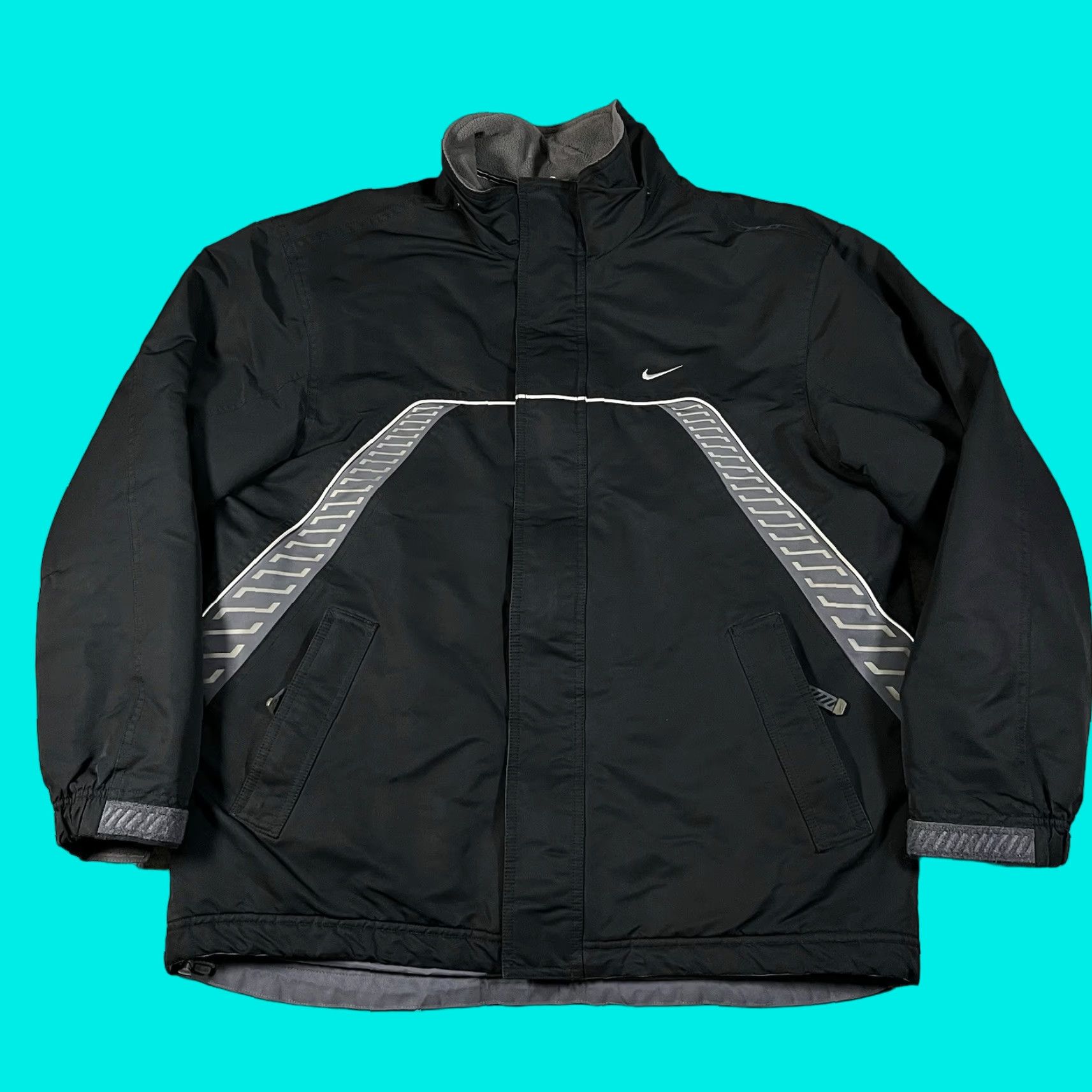 Nike Nike Jacket Mens M Black Y2K Full Zip Insulated Swoosh Windbreaker Vintage Size US M / EU 48-50 / 2 - 1 Thumbnail