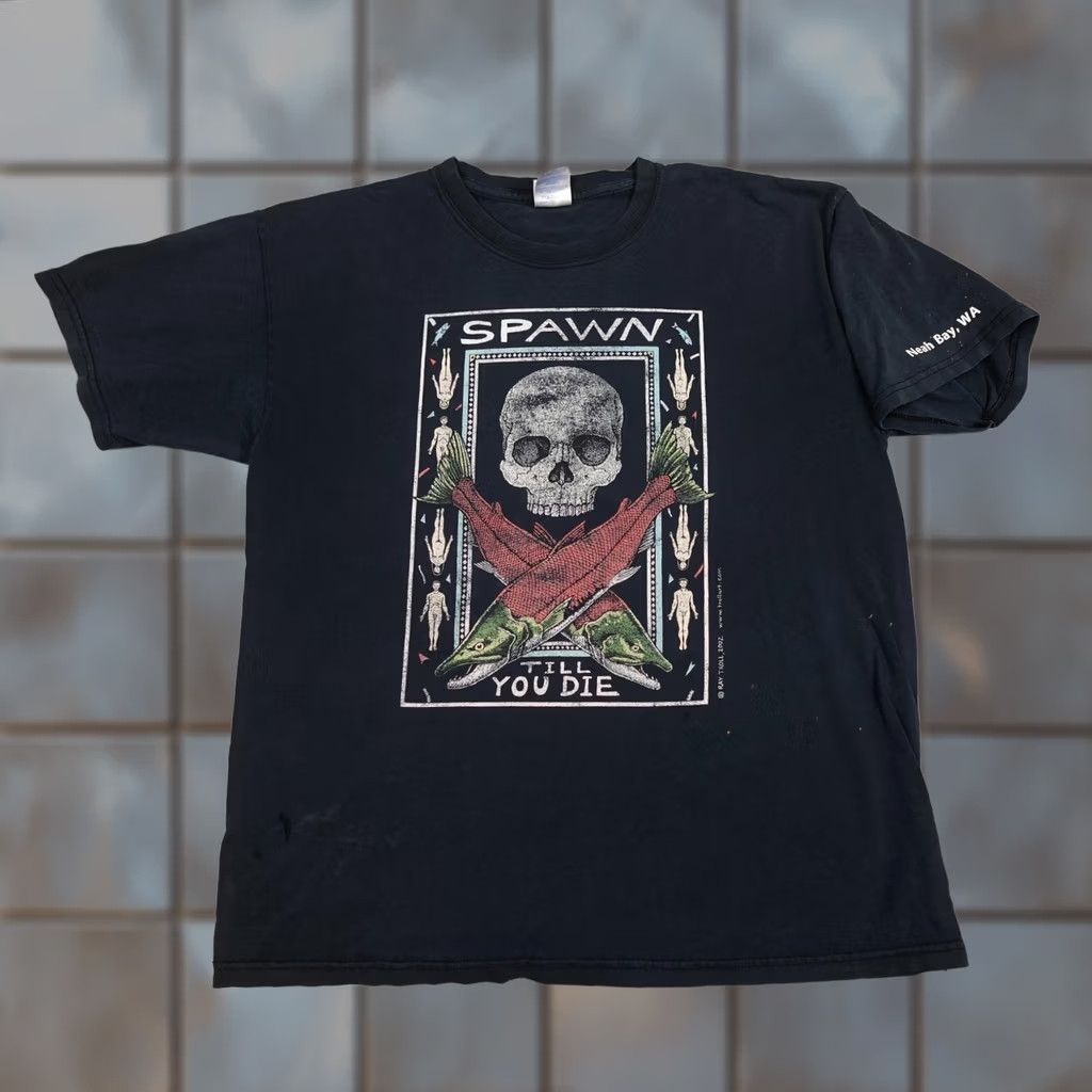 Gildan VINTAGE Ray Troll Spawn Till You Die Shirt Mens Large Black Graphic 2000s Size US L / EU 52-54 / 3 - 1 Thumbnail