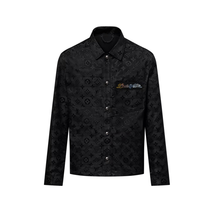 Monogram Moire Jacquard Silk Overshirt