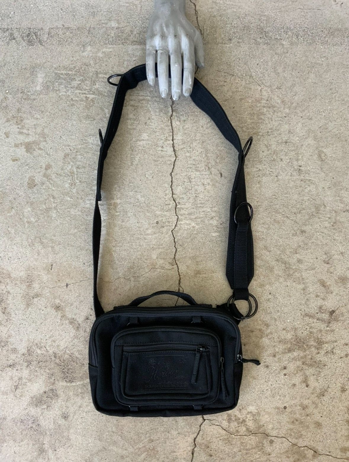 image of Eastpak x Raf Simons Eastkpak Punk Crossbody Side Waist Bag in Black, Men's