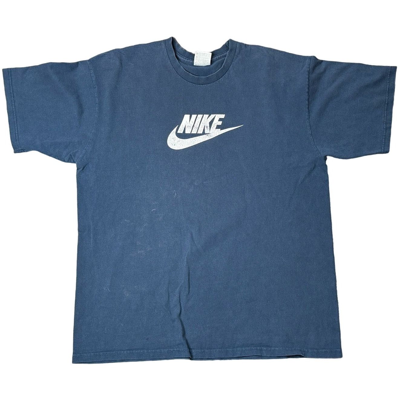 Nike Vintage Nike Navy Blue Logo T-Shirt, XL Size US XL / EU 56 / 4 - 1 Thumbnail
