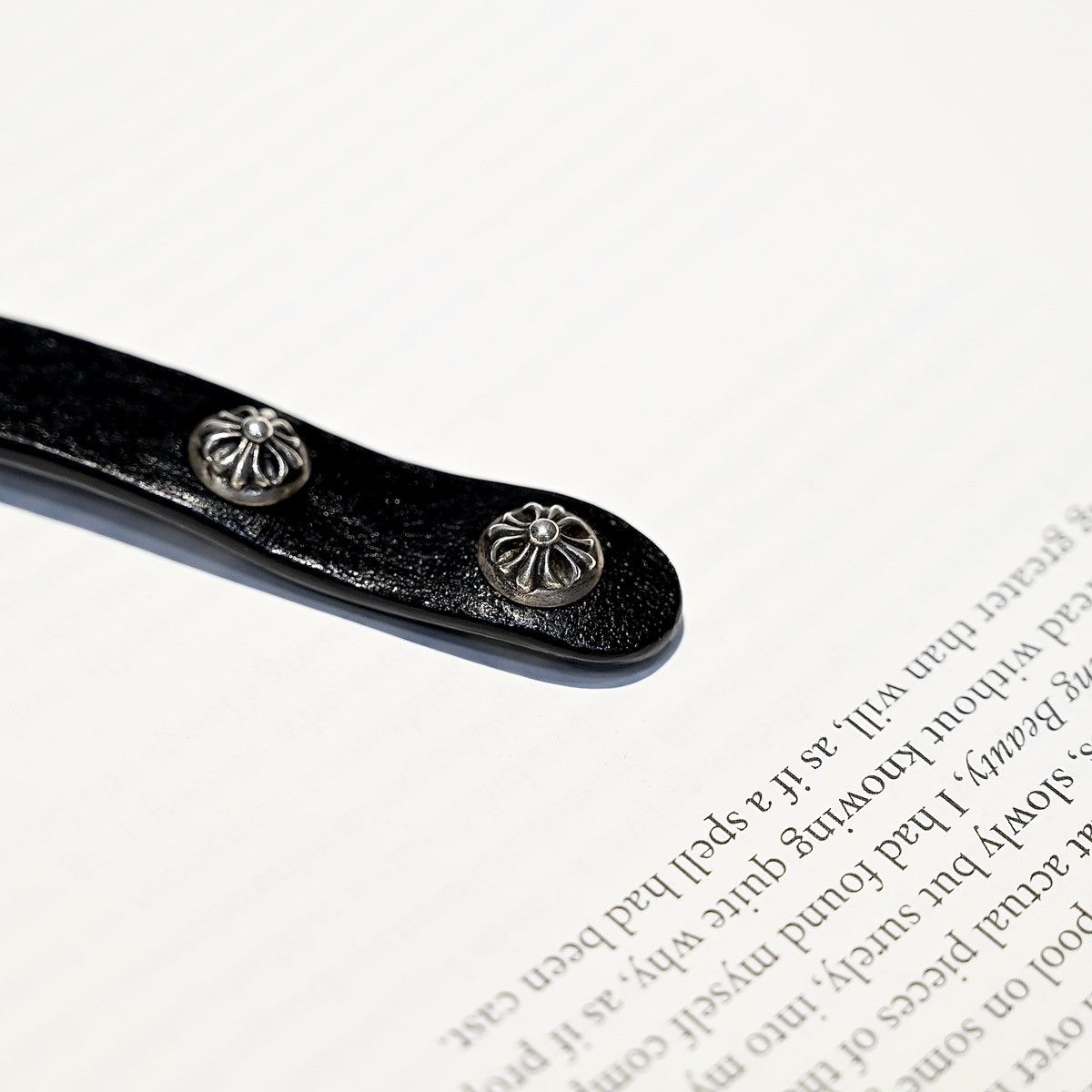 Chrome Hearts CHROME HEARTS 2 BTTN / 2 SNAP STAR SILVER BRACELET BLACK Size ONE SIZE - 3 Thumbnail