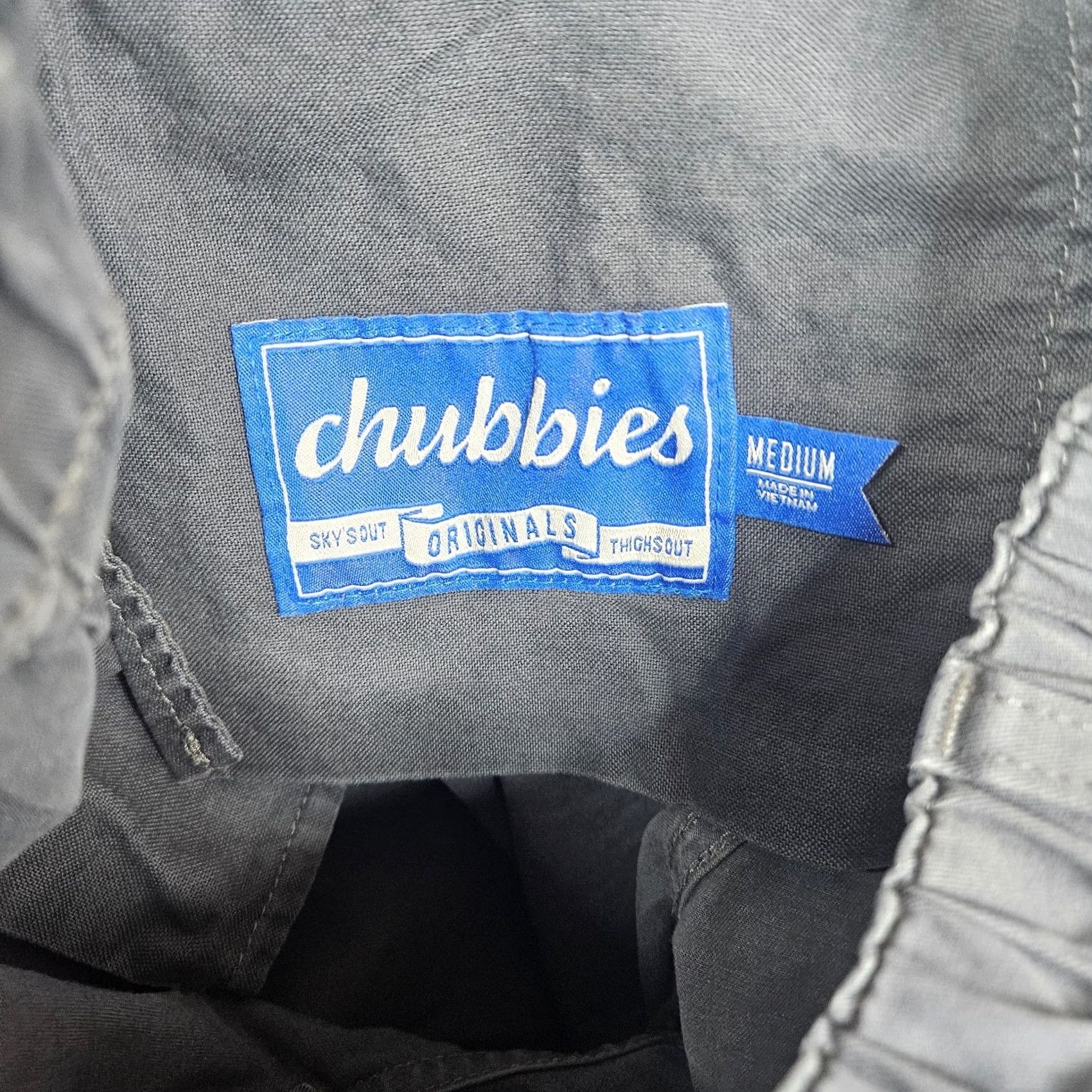 Chubbies Chubbies Mens Dark Gray Elastic Waist Casual Pockets Shorts Size M Regular Color Gray Stone Front Logo Button Pocket Outdoor Men Shorts Size US 31 - 4 Thumbnail