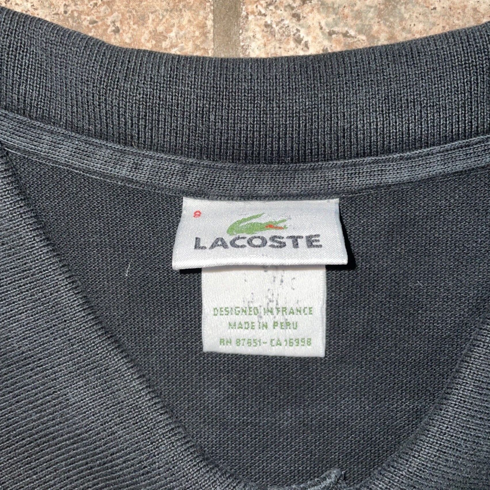 Lacoste VINTAGE Lacoste Polo Shirt Mens XL Black Polo 80s 90s Sportswear Mens Size US XL / EU 56 / 4 - 3 Thumbnail