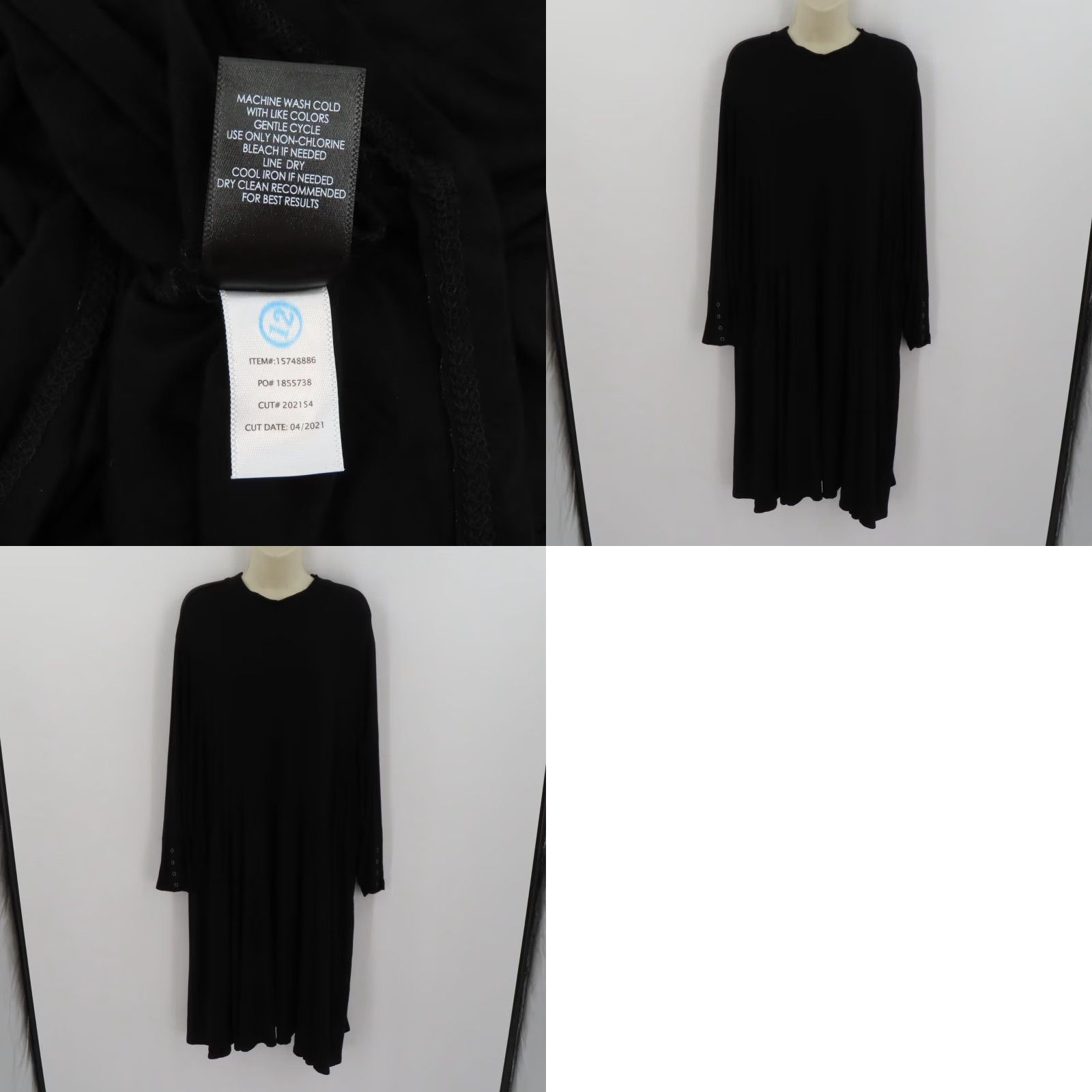 Torrid Torrid Womens 4 Plus Size 4X 26 Solid Black Long Sleeve Dress Shirt Dress Bodycon Knit Pullover Size XXL / US 16-18 / IT 52-54 - 8 Thumbnail