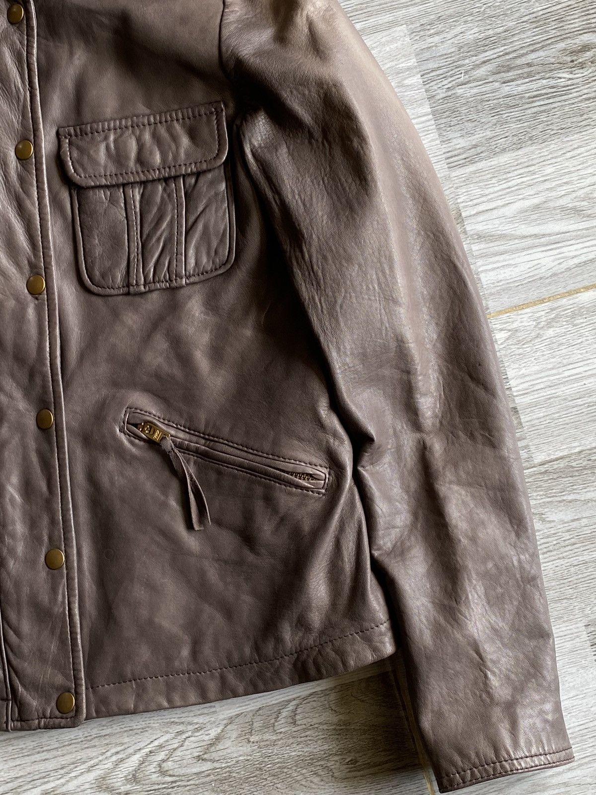Japanese Brand Spickand Span Crop Leather Jacket Size S / US 4 / IT 40 - 7 Thumbnail