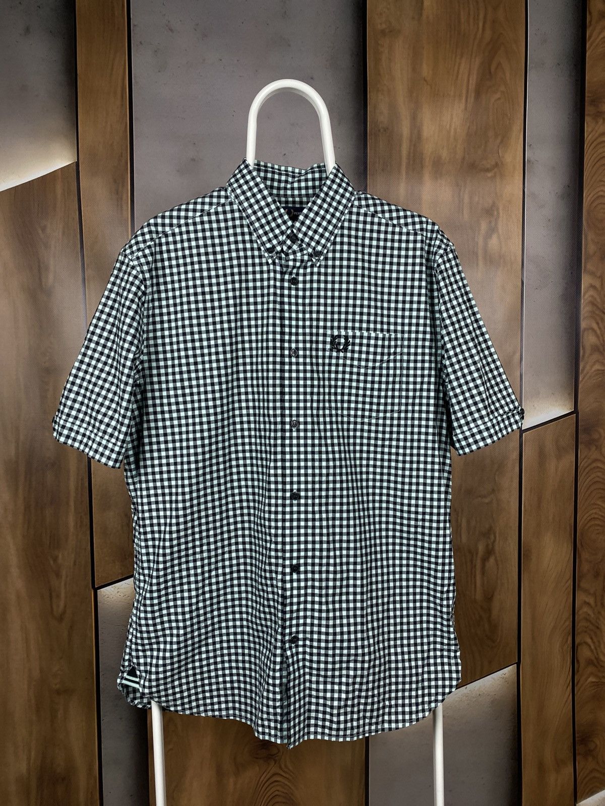 Fred Perry 🦚Shirt Short Sleeve Fred Perry Checkered Flannel Luxury Tee🦚 Size US M / EU 48-50 / 2 - 1 Thumbnail