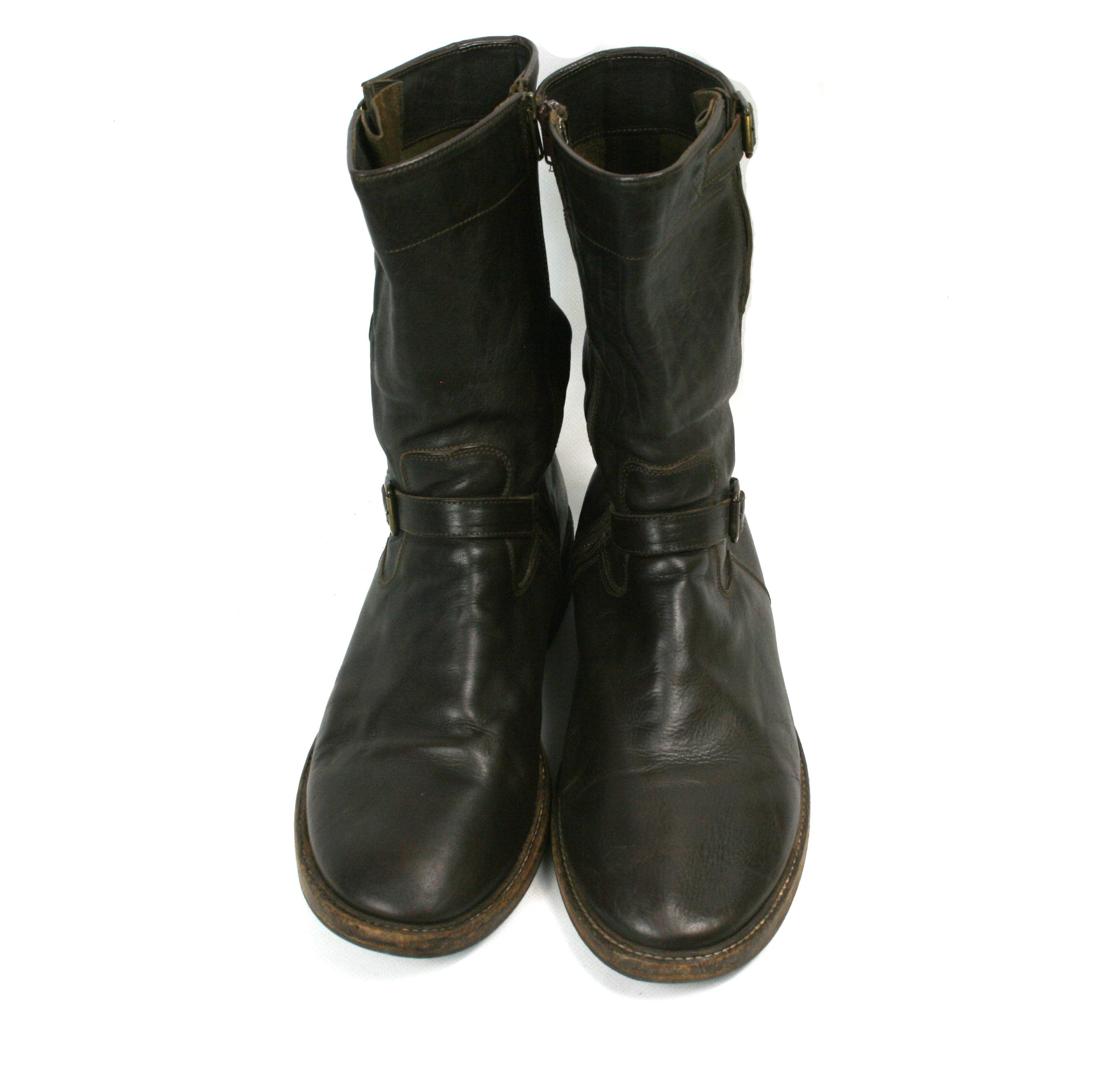 Shoto Avant Garde Engineered Biker Leather Mid Boots Size US 12 / EU 45 - 8 Thumbnail