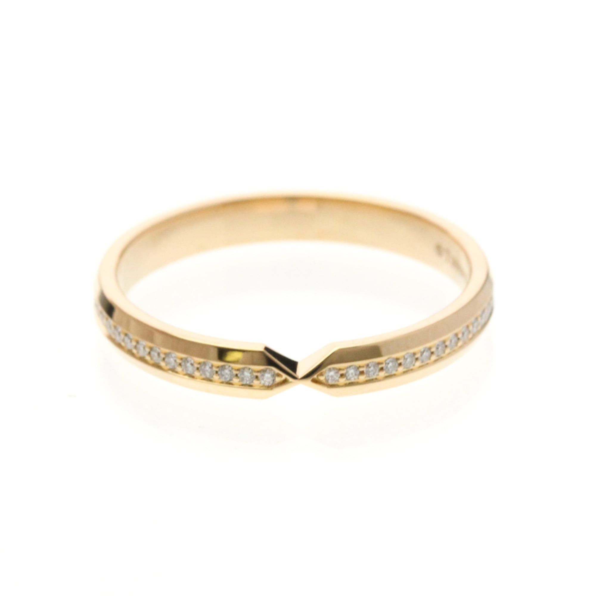 Tiffany & Co. Tiffany Nesting Narrow Diamond Ring Pink Gold (18K) Fashion Diamond Band Ring Pink Gold Size ONE SIZE - 1 Thumbnail