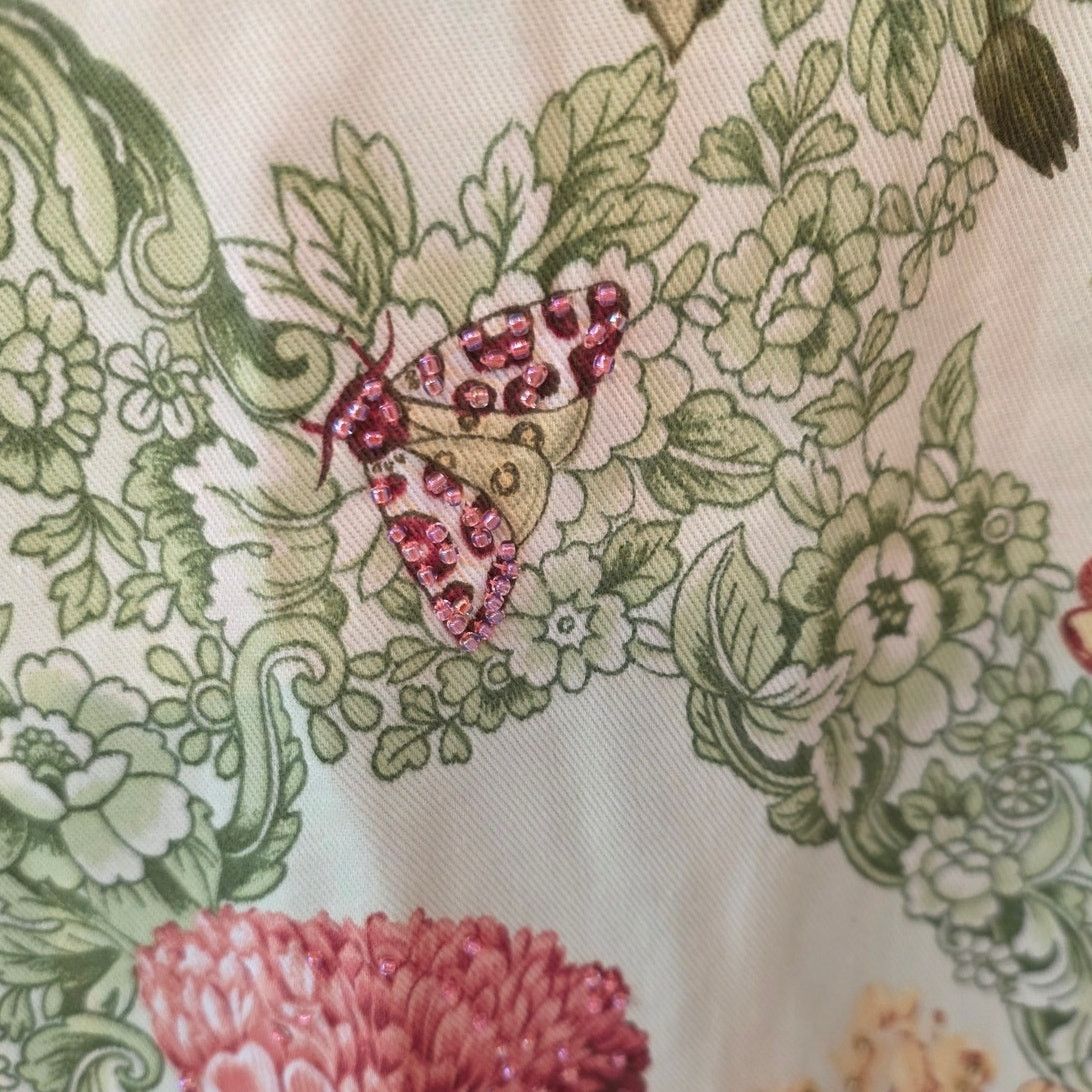 Talbots Talbots Sleeveless Yellow Floral Print Beaded Dress -Size 12 Size XL / US 12-14 / IT 48-50 - 3 Thumbnail