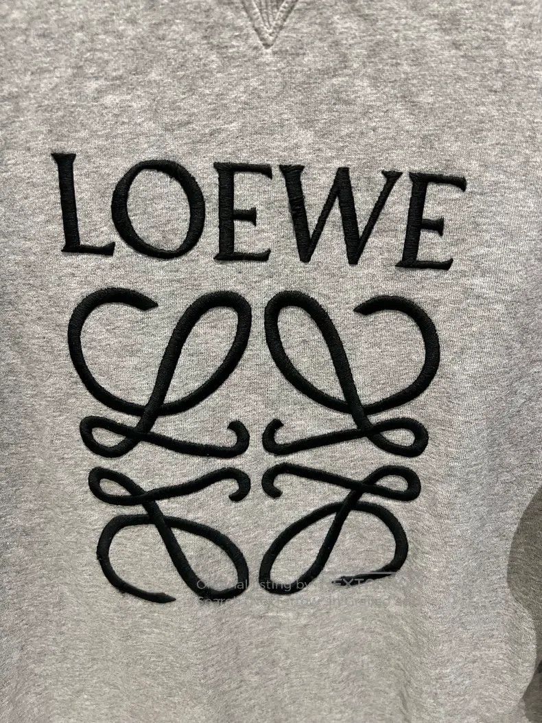 Loewe LOEWE Classic Gray Embroidered Big Logo Sweatshirt Size L / US 10 / IT 46 - 4 Thumbnail
