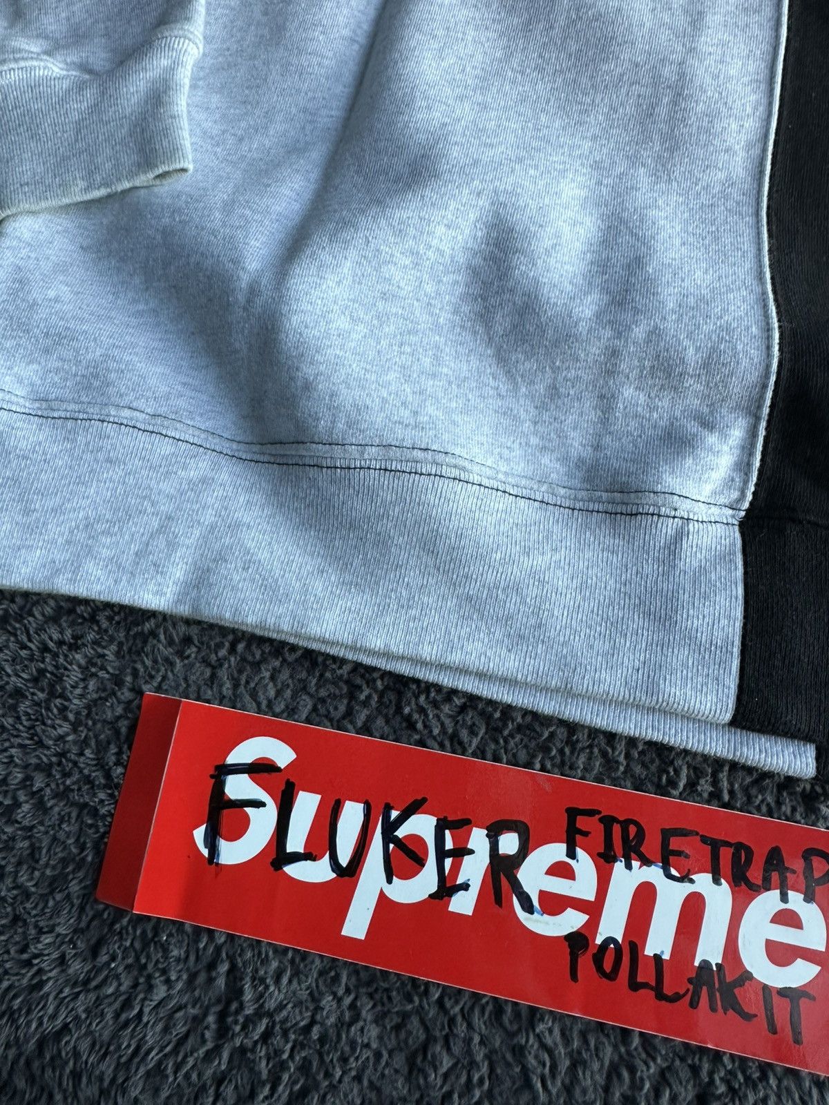 Supreme Supreme Split Two Tone Crewneck Sweatshirt size L Size US L / EU 52-54 / 3 - 11 Thumbnail