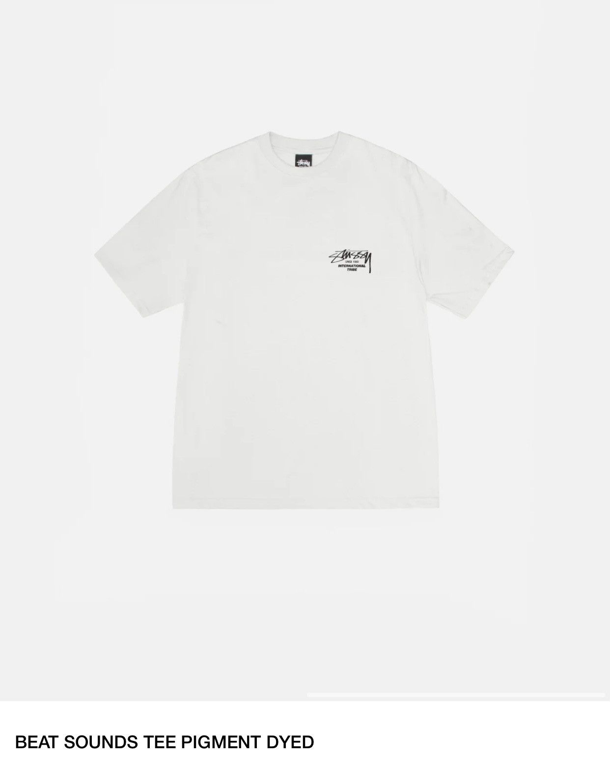 Stussy STUSSY BEAT SOUNDS TEE (WHITE) Size US M / EU 48-50 / 2 - 2 Thumbnail