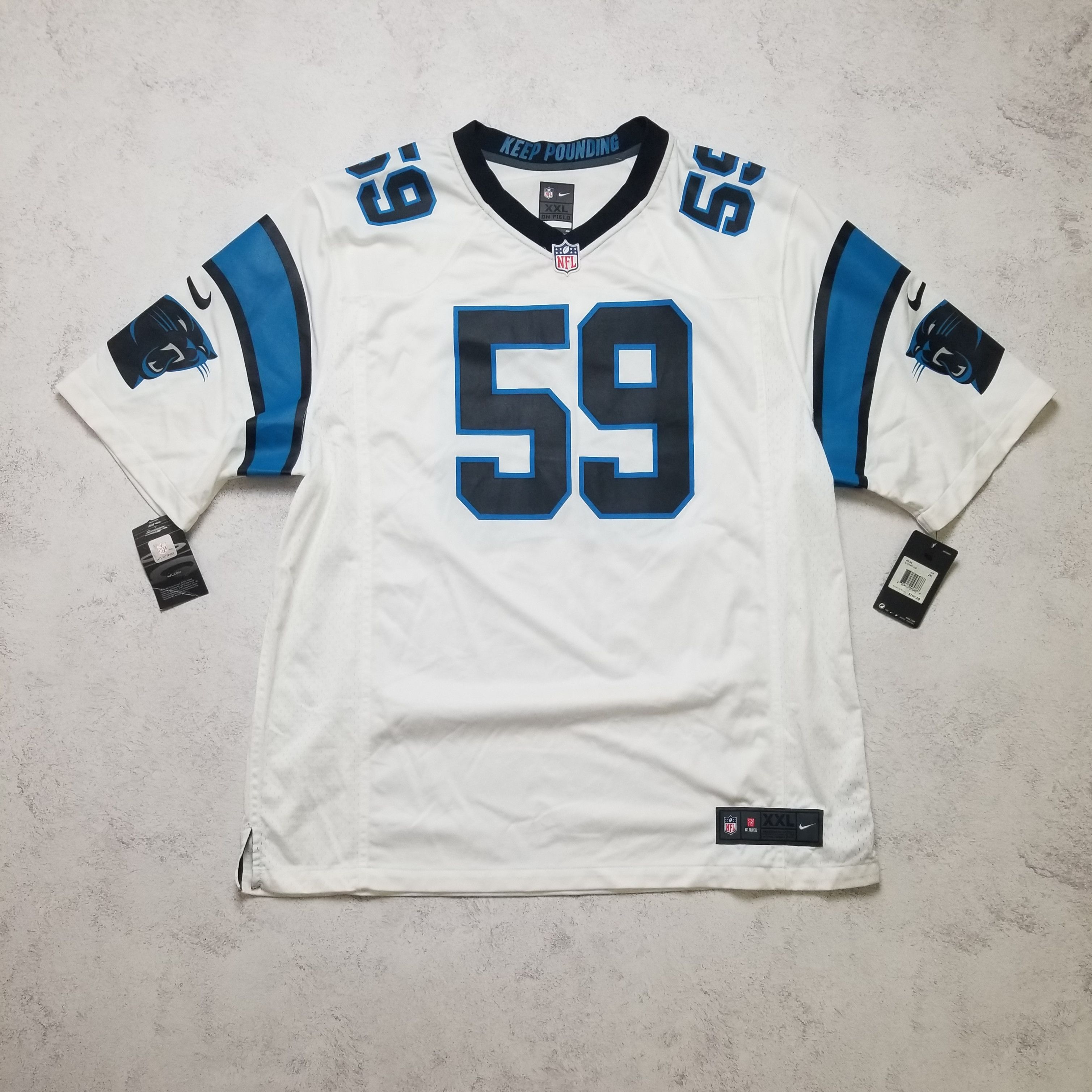 Nike Luke Keuchly #59 Carolina Panthers Nike OnField NFL Jersey Size US XXL / EU 58 / 5 - 1 Thumbnail