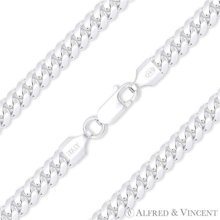 Other 4.9mm Miami Cuban Chain Necklace in .925 Sterling Silver Size ONE SIZE - 1 Thumbnail