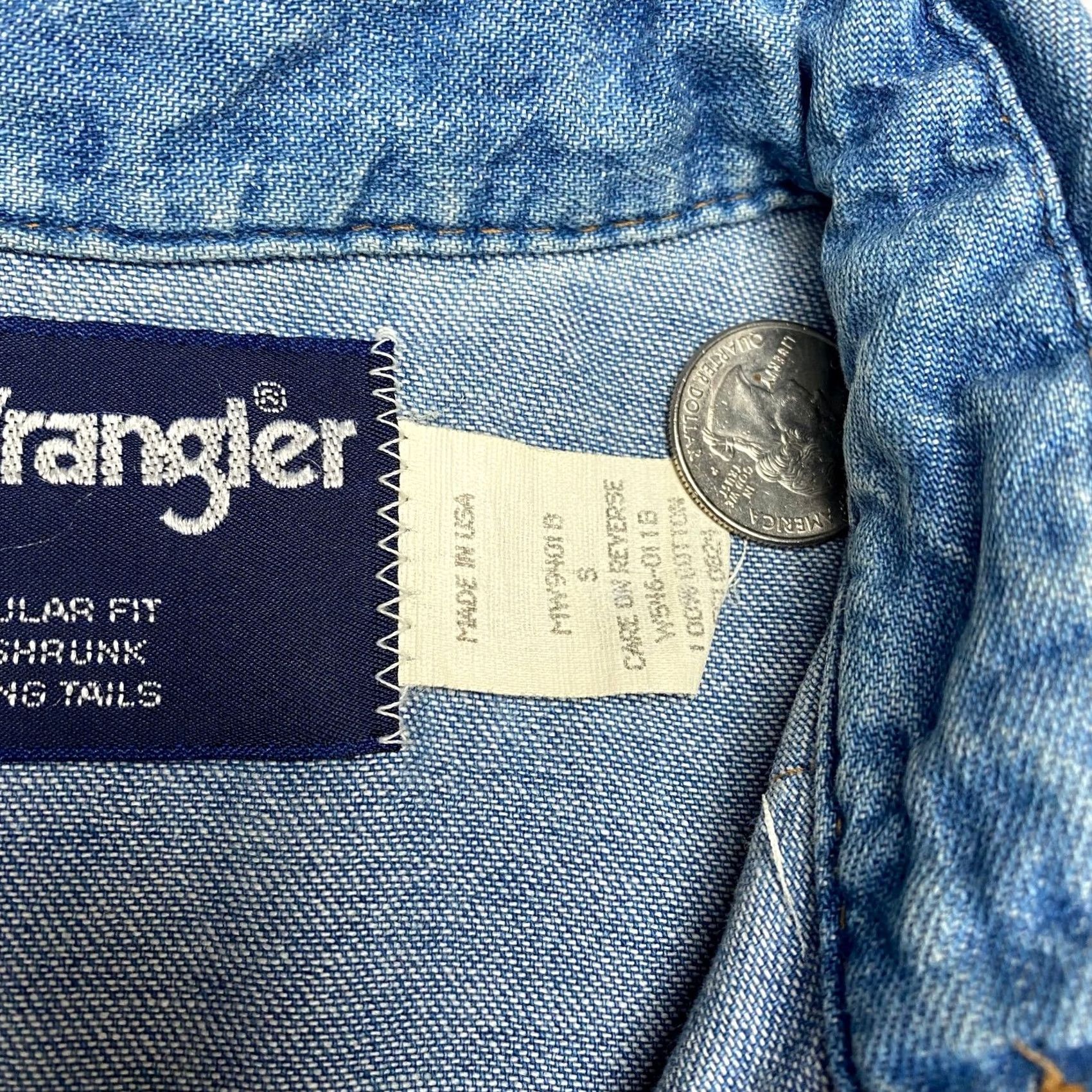 Wrangler Vintage Wrangler NFR National Finals Rodeo Denim Pearl Snap Western 1994 Small Size US S / EU 44-46 / 1 - 5 Thumbnail