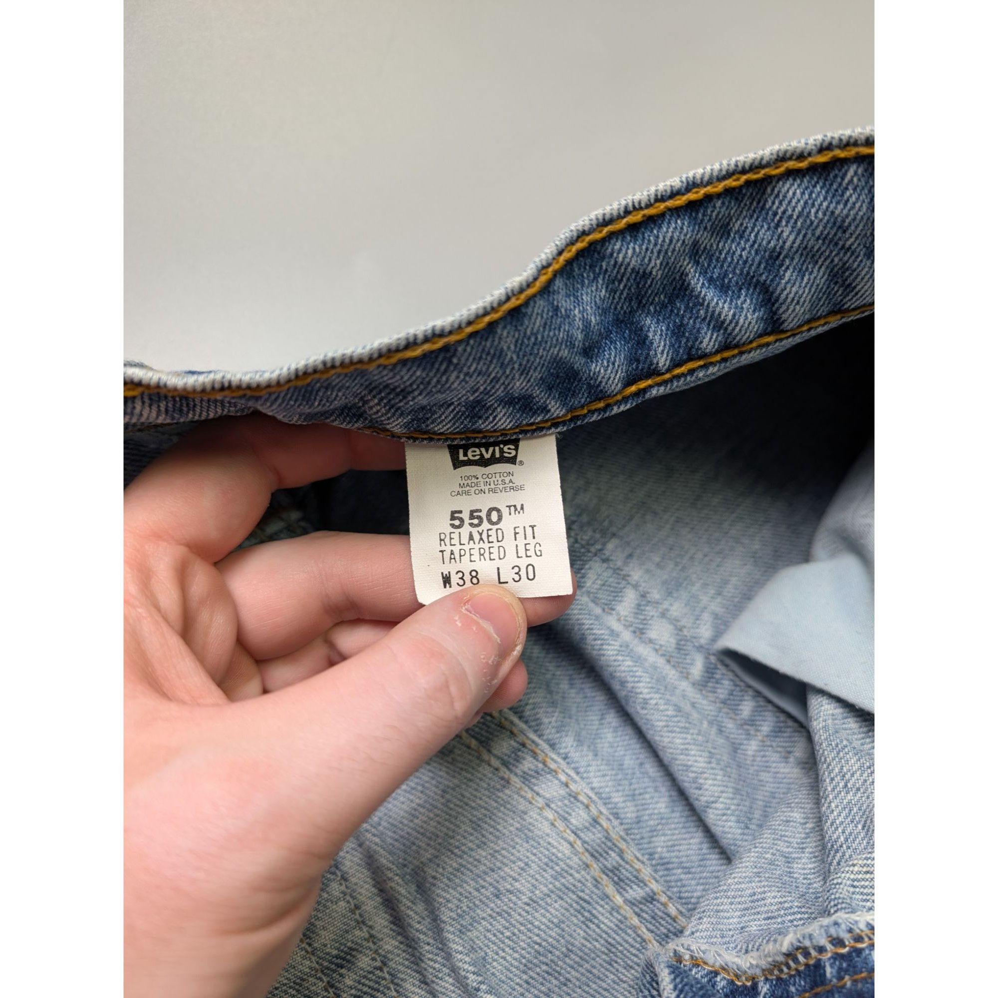 Levi's Levi's 550 Made in USA Relaxed Fit Denim Jeans Pants (Y1078) Size US 38 / EU 54 - 8 Thumbnail