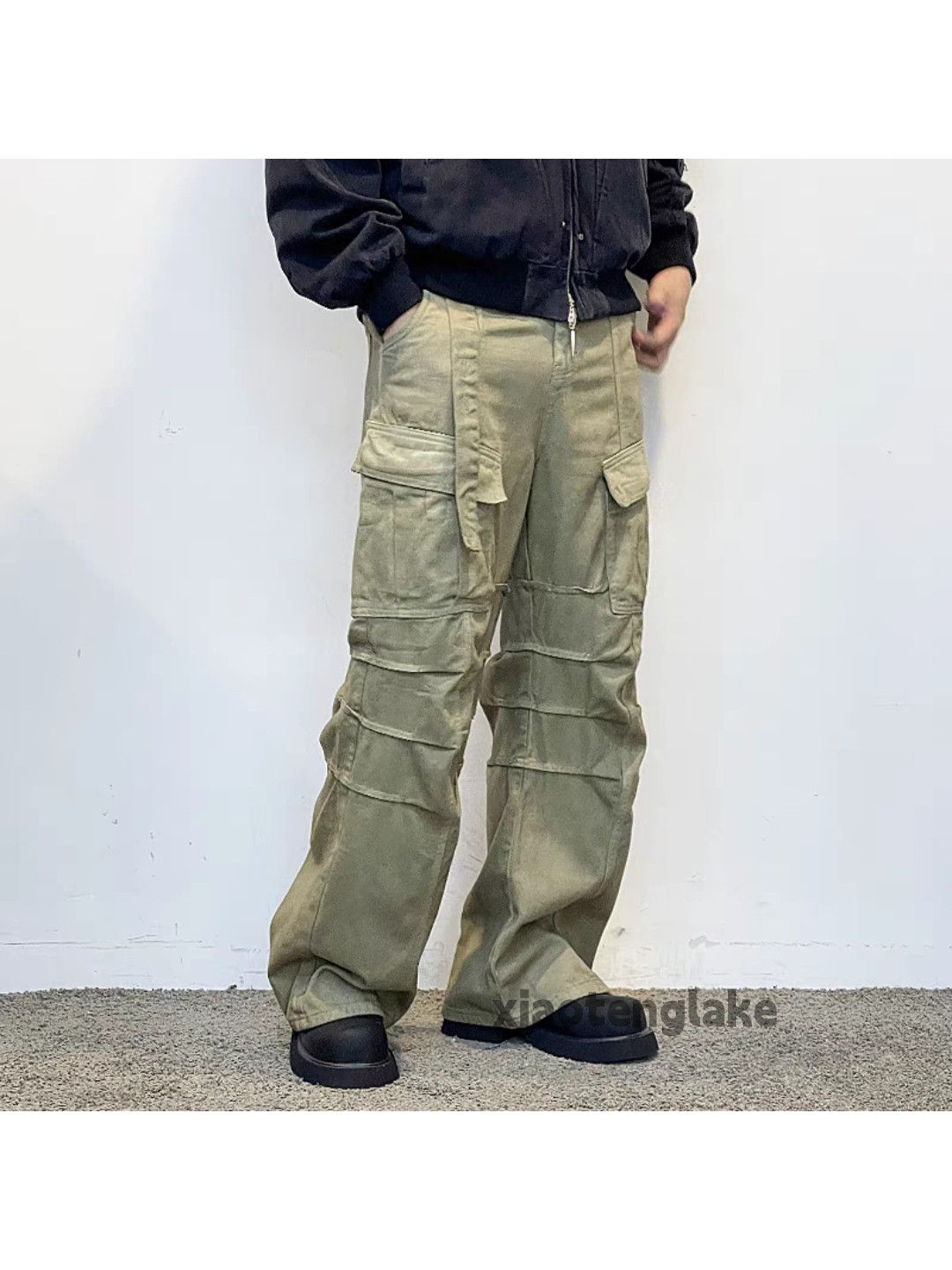 Designer × Vintage washed faded loose baggy skate baggy cargo pants Size US 34 / EU 50 - 3 Thumbnail