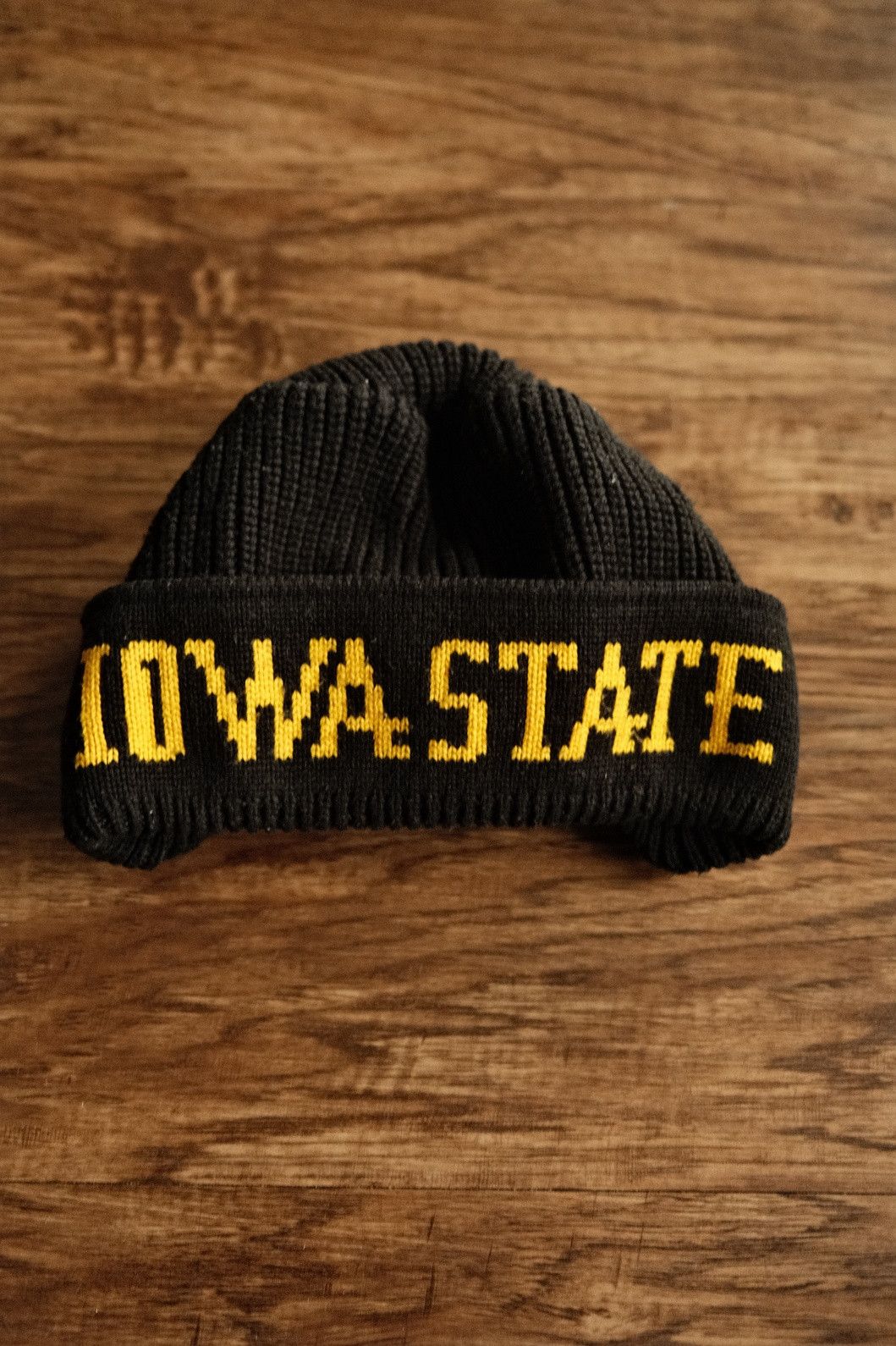 Nike Iowa State Nike Knit Beanie with Gold Swoosh Size ONE SIZE - 3 Thumbnail