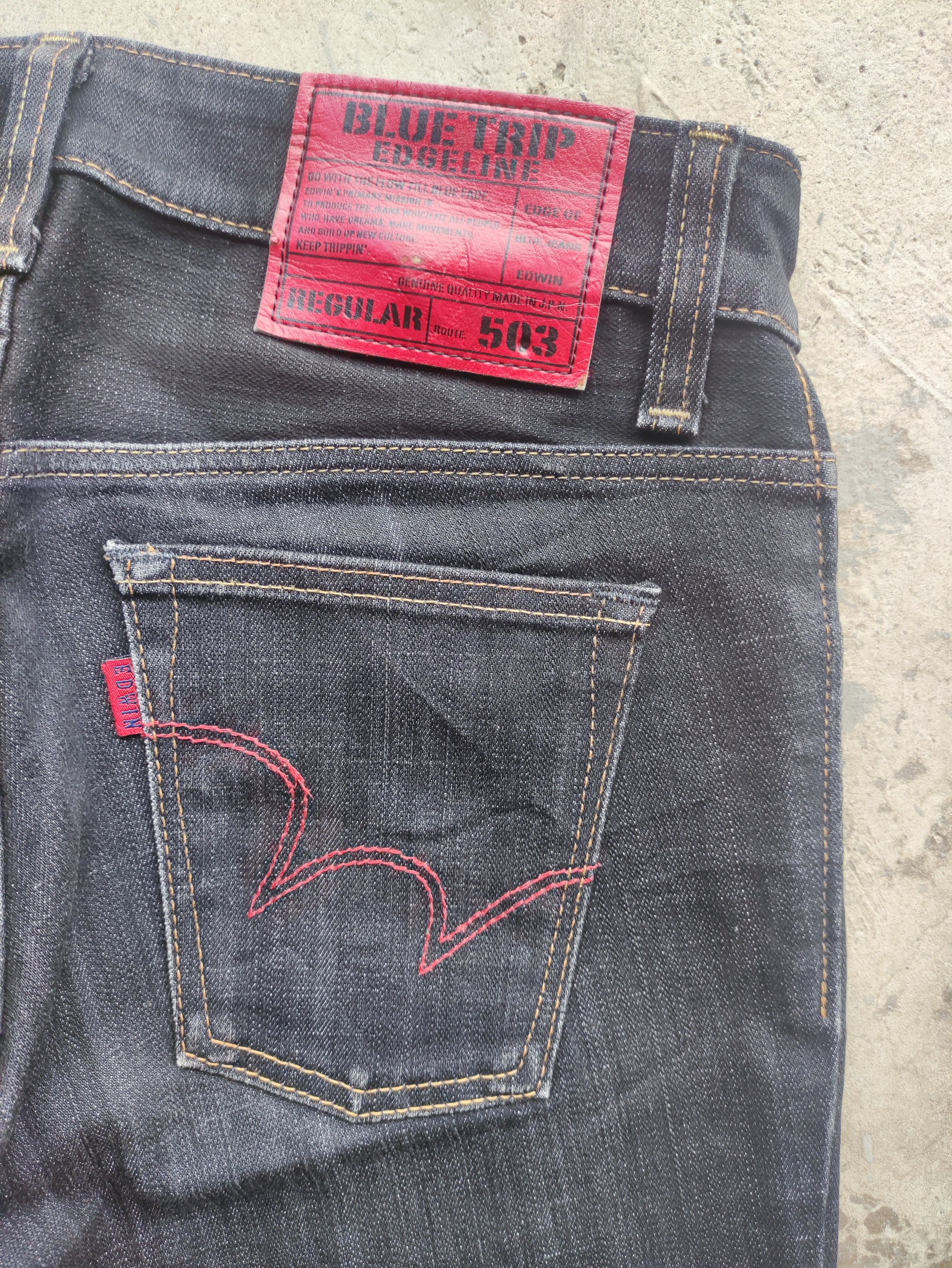 Edwin Vintage Edwin Brand Ripped Straight Cut Denim Pants Size US 32 / EU 48 - 12 Thumbnail
