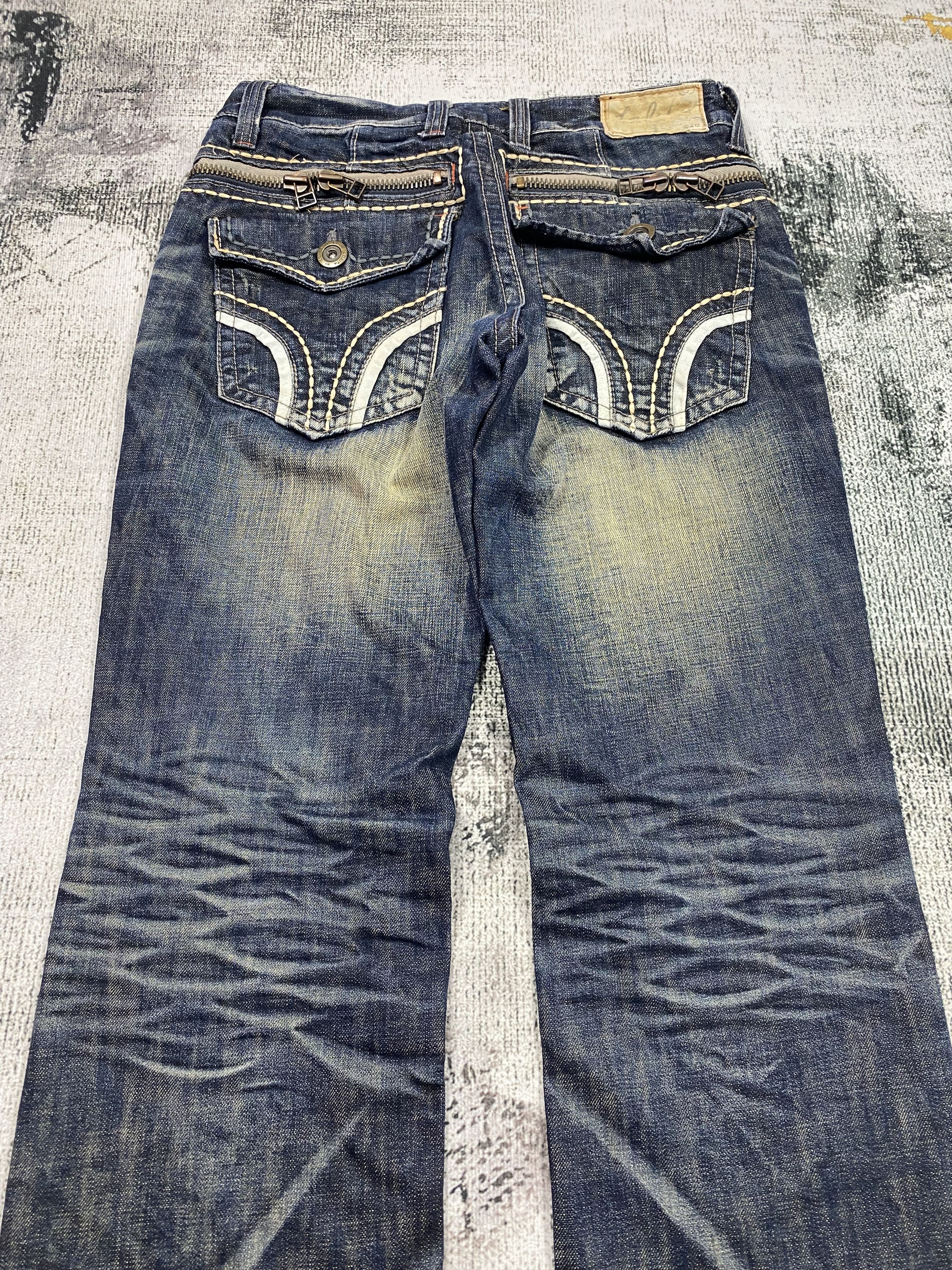Vintage Lolita Low Rise Rusty Whiskers Exotic Distressed Denim Size US 28 / EU 44 - 10 Thumbnail