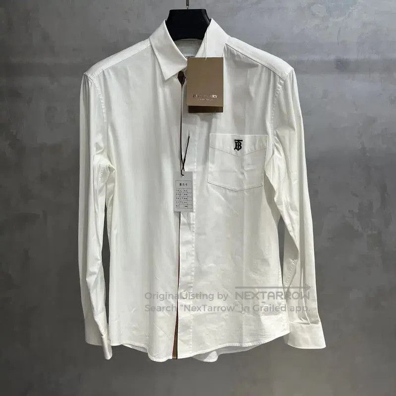 Burberry Burberry White Cotton Women's Shirt. Size S / US 4 / IT 40 - 1 Thumbnail