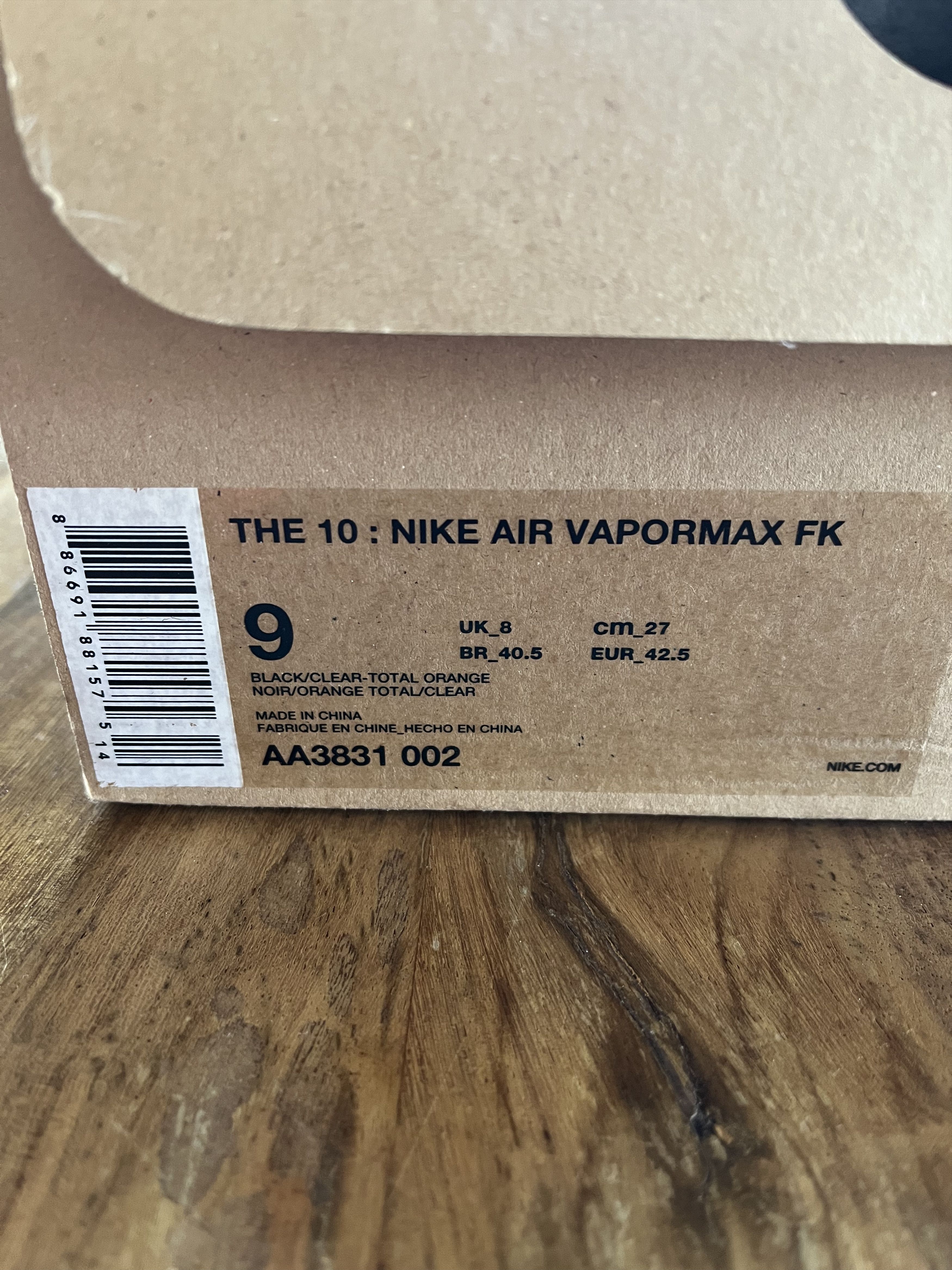 Nike × Off-White Nike Air Vapormax Flyknit x OFF-WHITE (The Ten) Size US 9 / EU 42 - 8 Thumbnail
