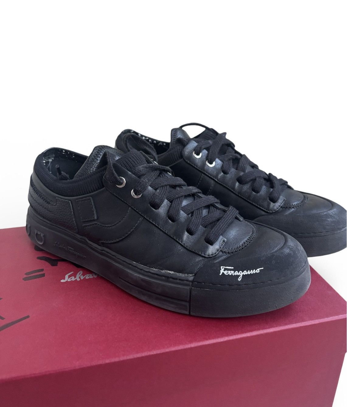 Salvatore Ferragamo Salvatore Ferragamo Learher sneakers Size US 8.5 / EU 41-42 - 2 Thumbnail