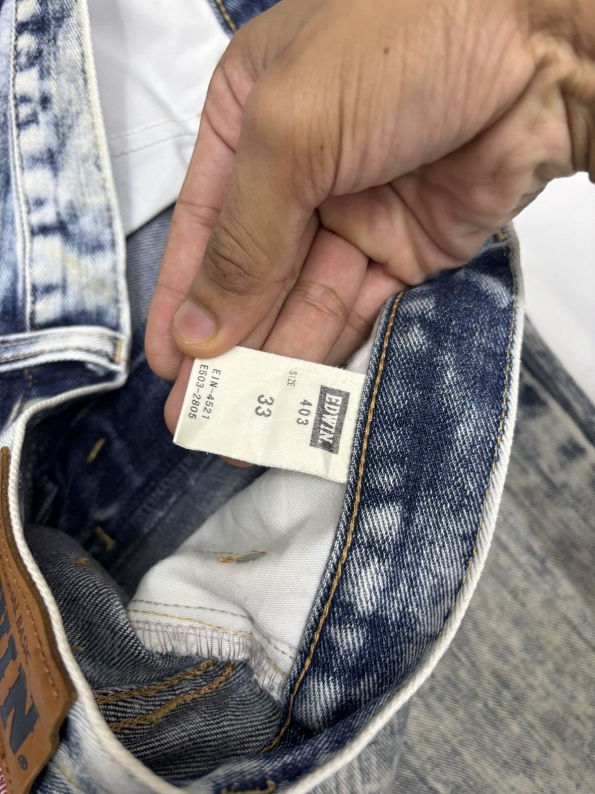Kapital Edwin No 403 Acid Wash Made In Japan Distressed Denim Jeans Size US 34 / EU 50 - 11 Thumbnail