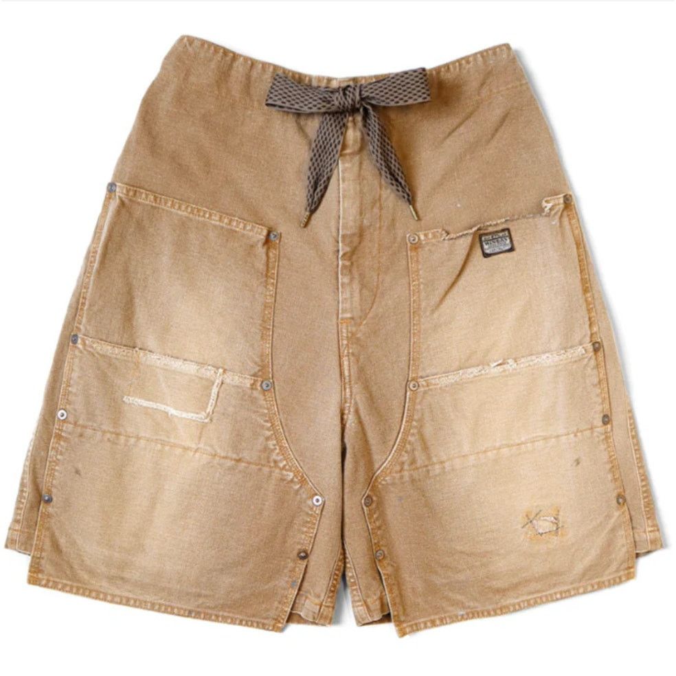 Kapital Kapital Canvas W Knee Easy Shorts (Farmer Remake) Size US 34 / EU 50 - 1 Thumbnail