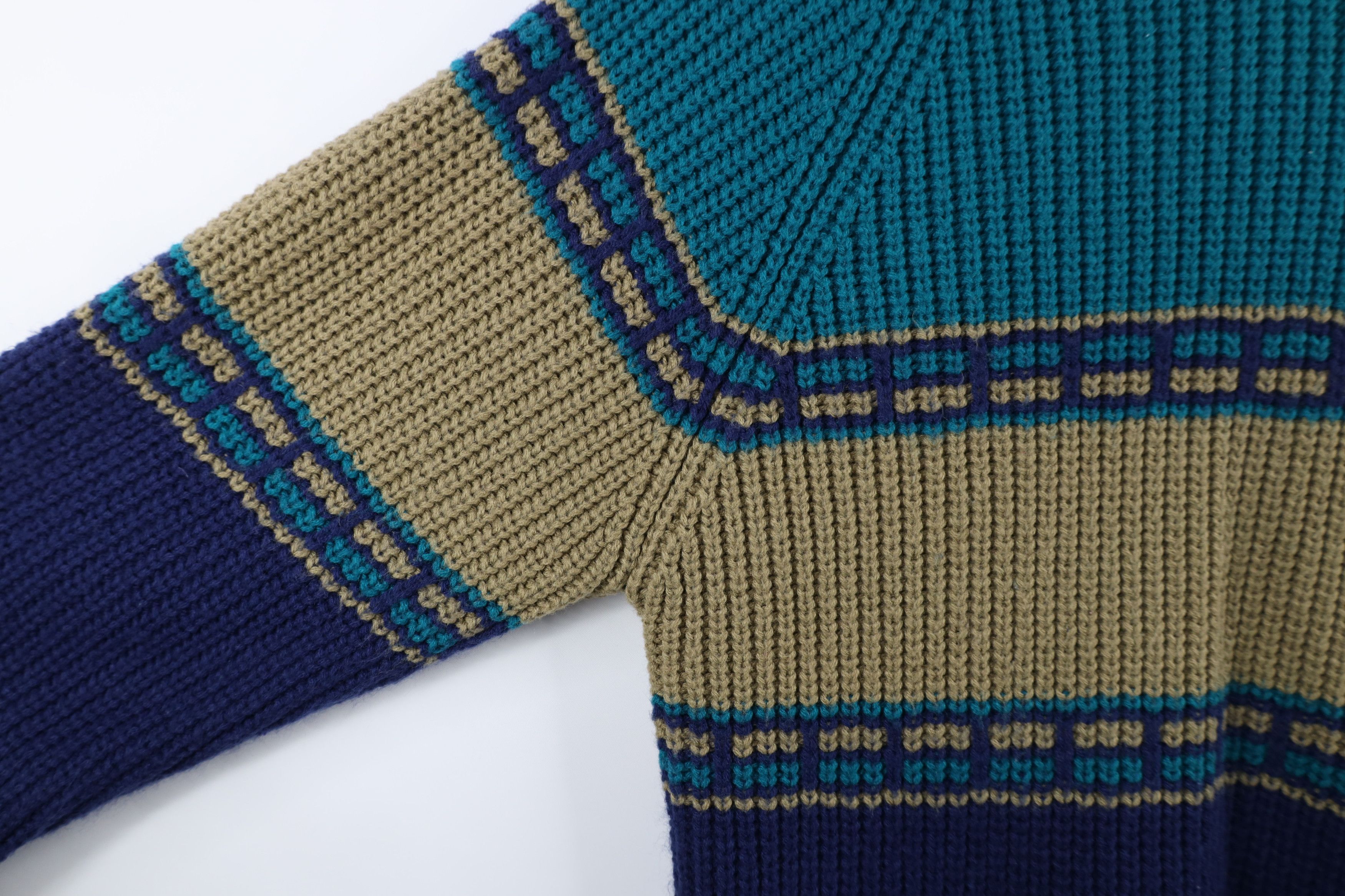 Vintage Vintage 90s Streetwear Chunky Ribbed Knit Crewneck Sweater Size US L / EU 52-54 / 3 - 4 Thumbnail