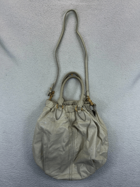 Miu Miu Miu Miu Hobo Shoulder Bag Women’s Ivory Leather Size ONE SIZE - 1 Thumbnail