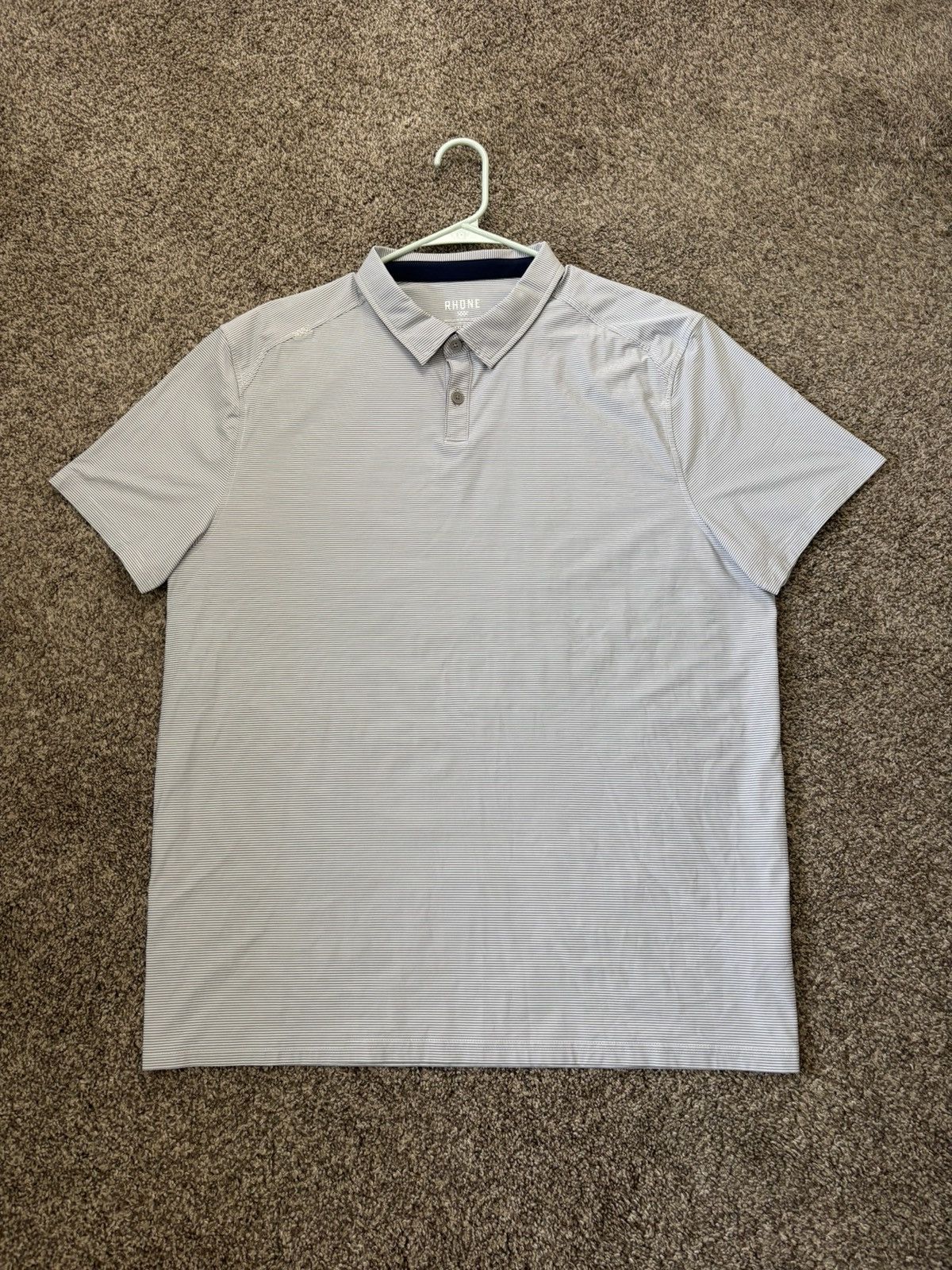 Rhone Rhone Golf Stripe Polo Shirt Men's Size XXL Light Gray Size US XXL / EU 58 / 5 - 1 Thumbnail