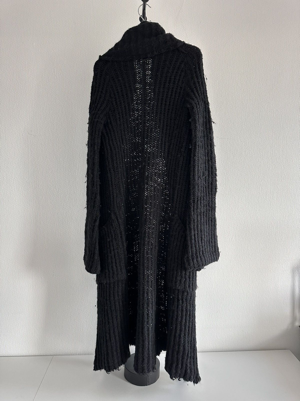 If Six Was Nine If Six Was Nine Maniac Corp Black Wool Open Knit Cardigan Size S / US 4 / IT 40 - 6 Thumbnail