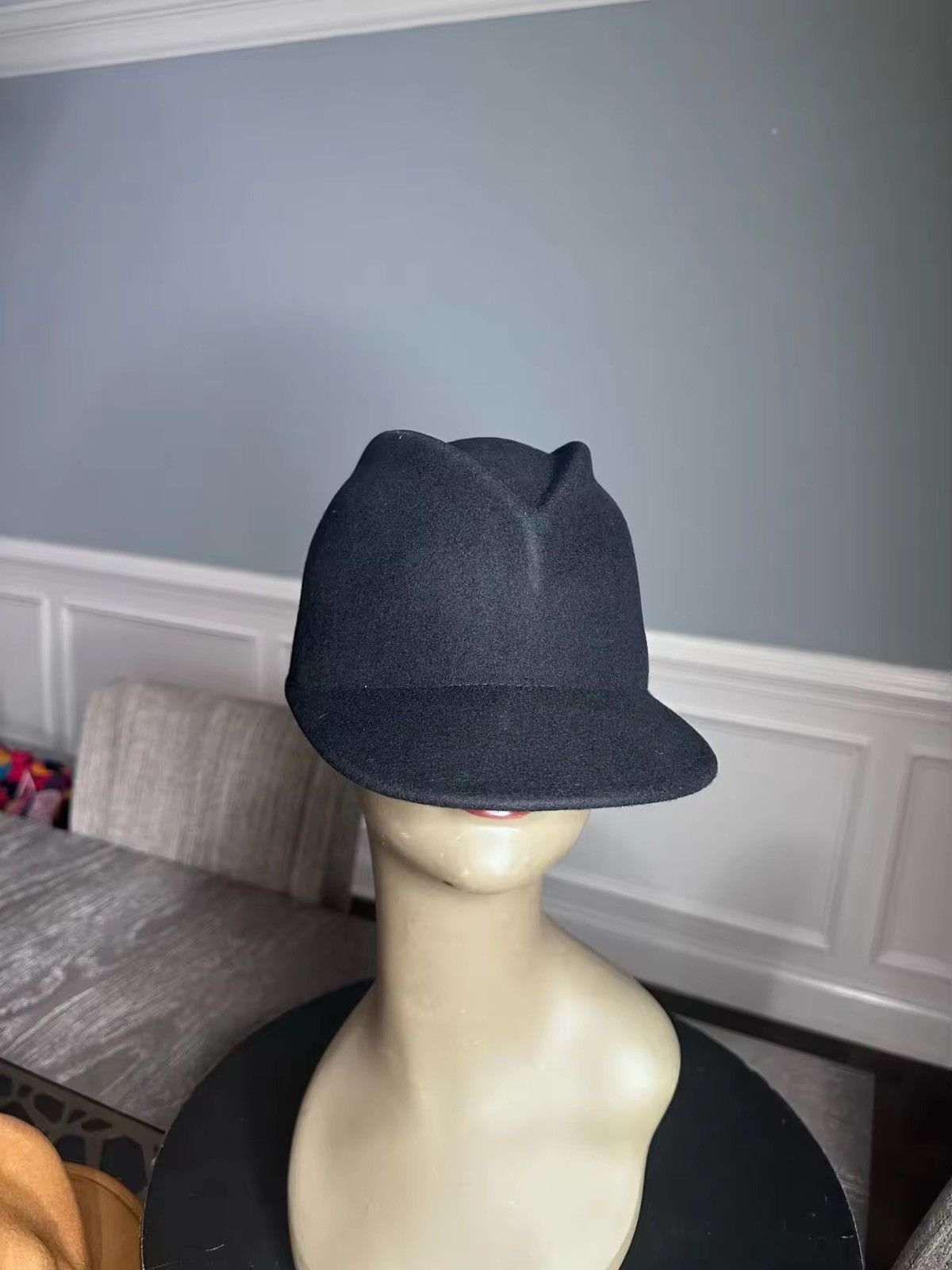 Japanese Brand Wool Riding Peaked Cap Size ONE SIZE - 4 Thumbnail