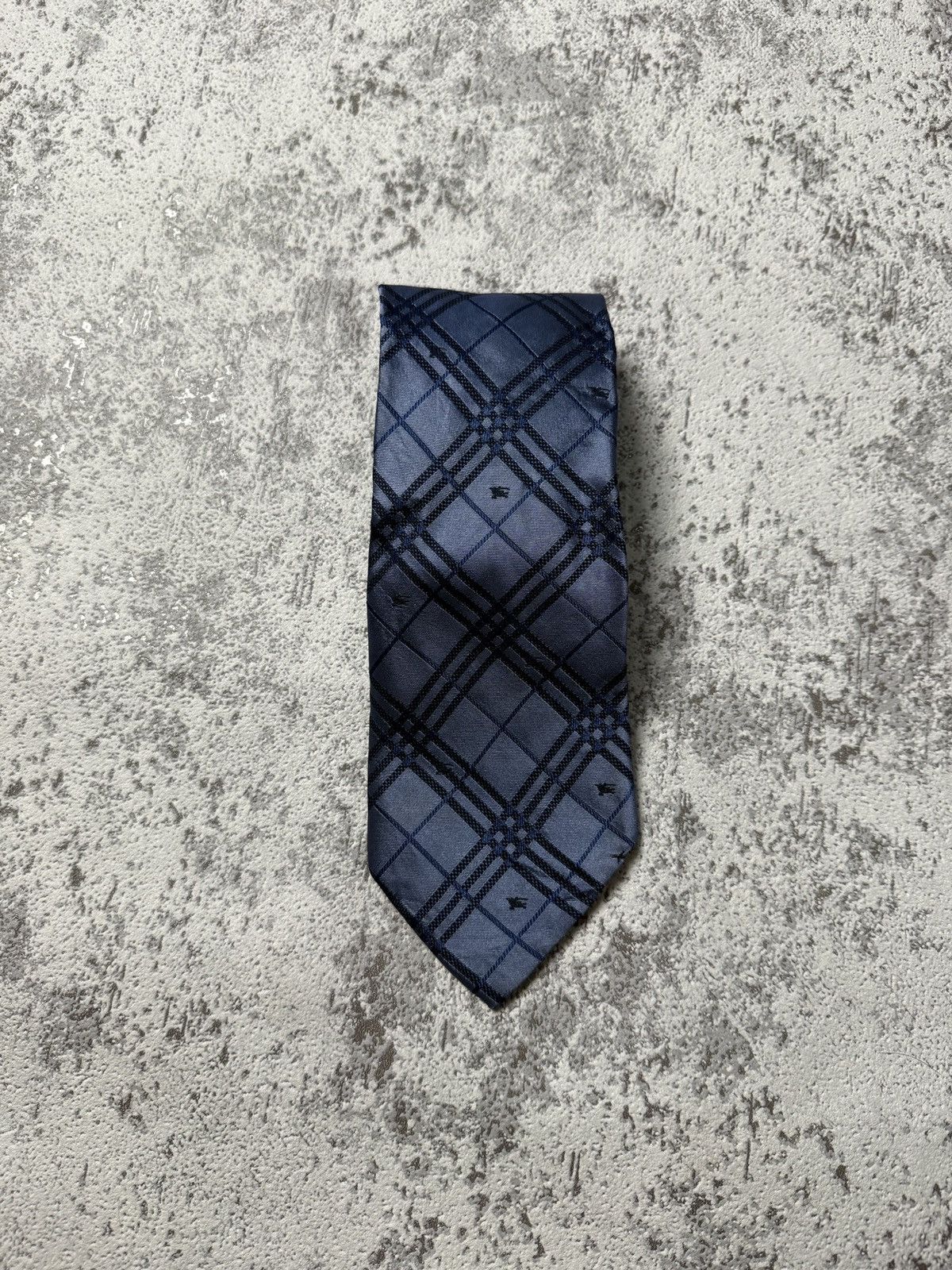 Burberry Burberry vintage monogram silk tie nova check men blue Size ONE SIZE - 7 Thumbnail