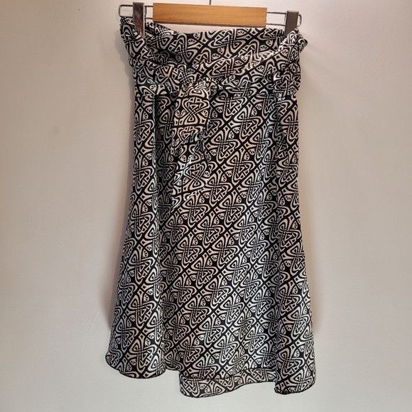 Vintage Sandro Ferrone Roma Midi Skirt Silver & Black - Size L Size 30" / US 8 / IT 44 - 2 Thumbnail
