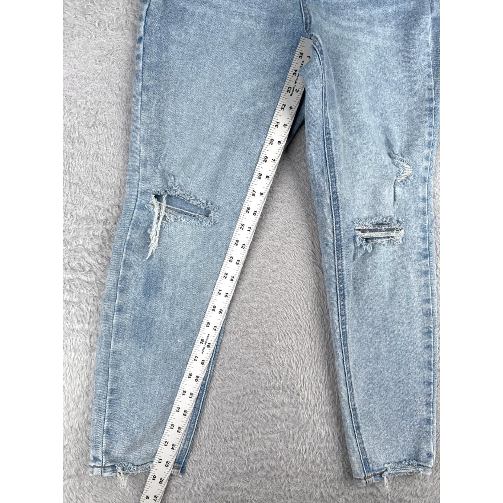 Pacsun PacSun Jeans Womens 2 Green Denim Slim Straight Mid Rise 26x26 Distressed Stretch Pockets 5-Pocket Design Vintage No Mens Womens Size 40" / US 18 - 7 Thumbnail