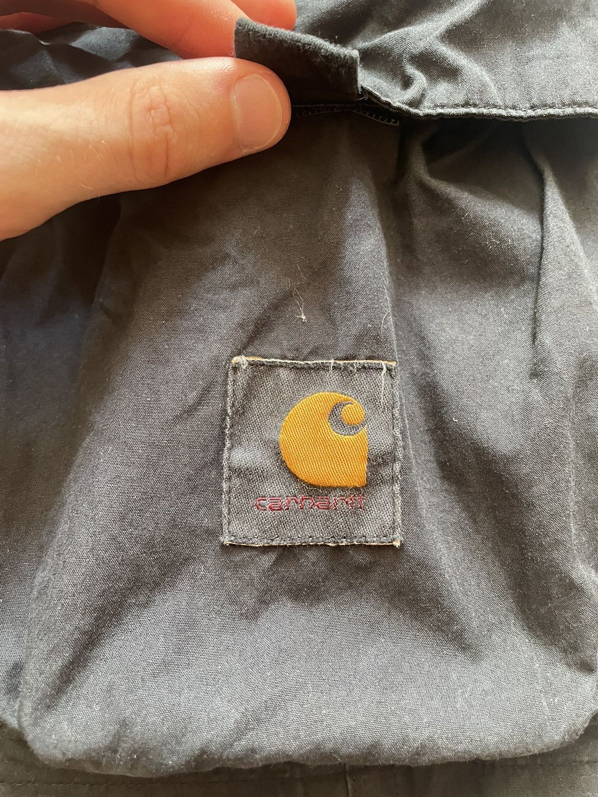 Carhartt × Carhartt Wip × Vintage Vintage Carhartt Black Logo Berm Cargo Shorts Size US 32 / EU 48 - 8 Thumbnail