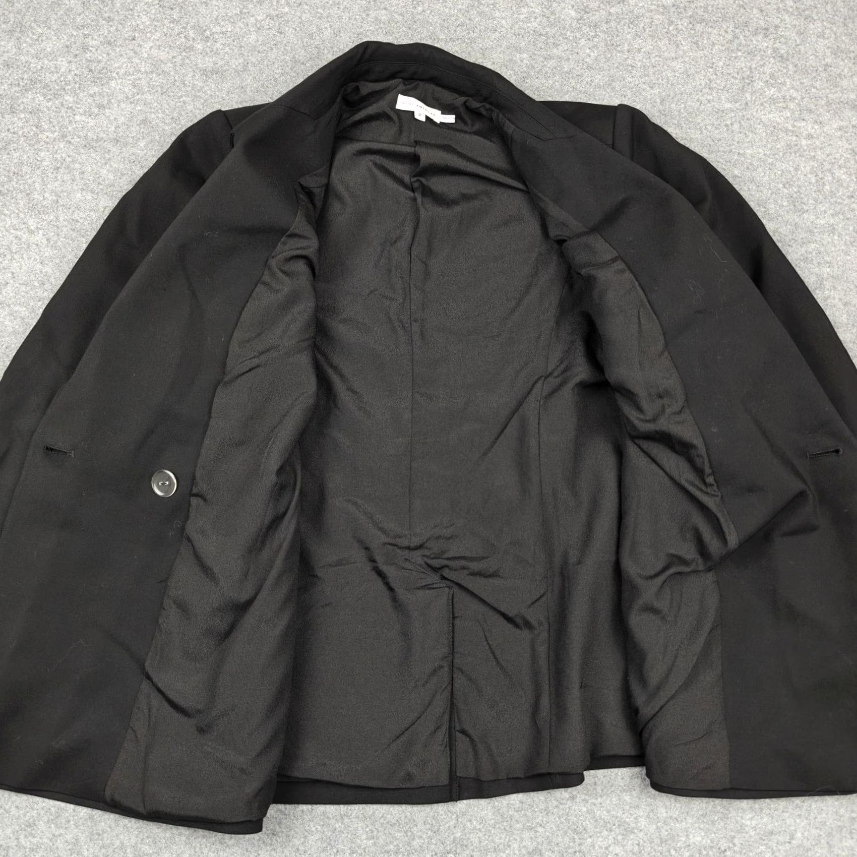 Good American VINTAGE Good American Blazer Womens 2 Black Double Breasted Lined Jacket Tailored Size XS / US 0-2 / IT 36-38 - 3 Thumbnail