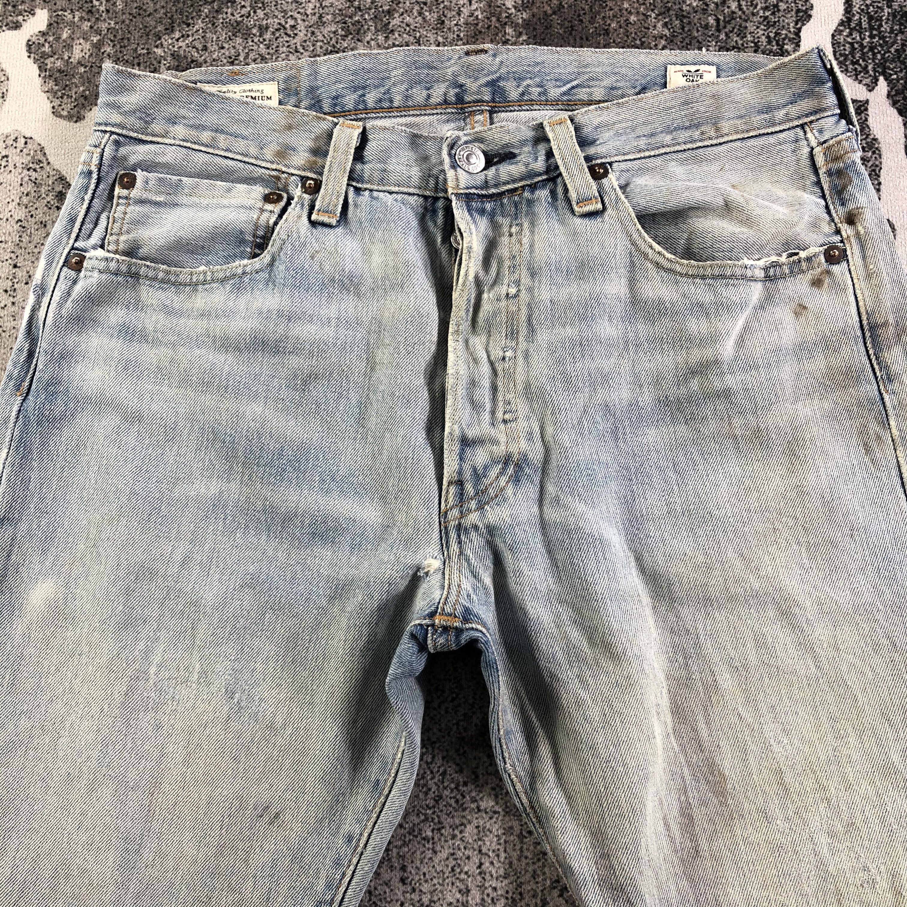 Levi's Vintage Levis 501 Jeans Distressed Denim KJ2296 Size US 32 / EU 48 - 3 Thumbnail
