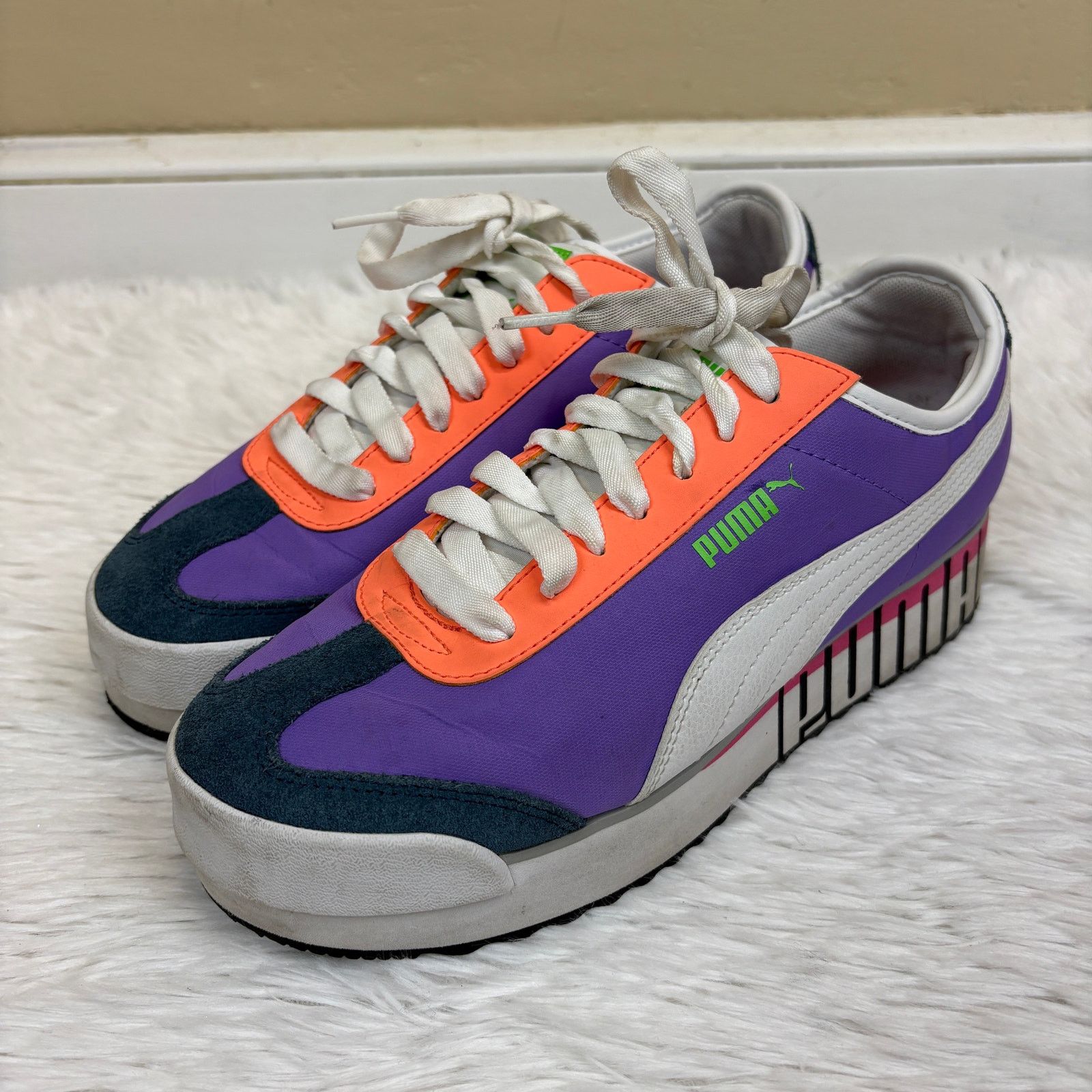Puma Puma Roma Amor Logo Platform Sneaker Luminous Purple 10 Size US 10 / IT 40 - 4 Thumbnail