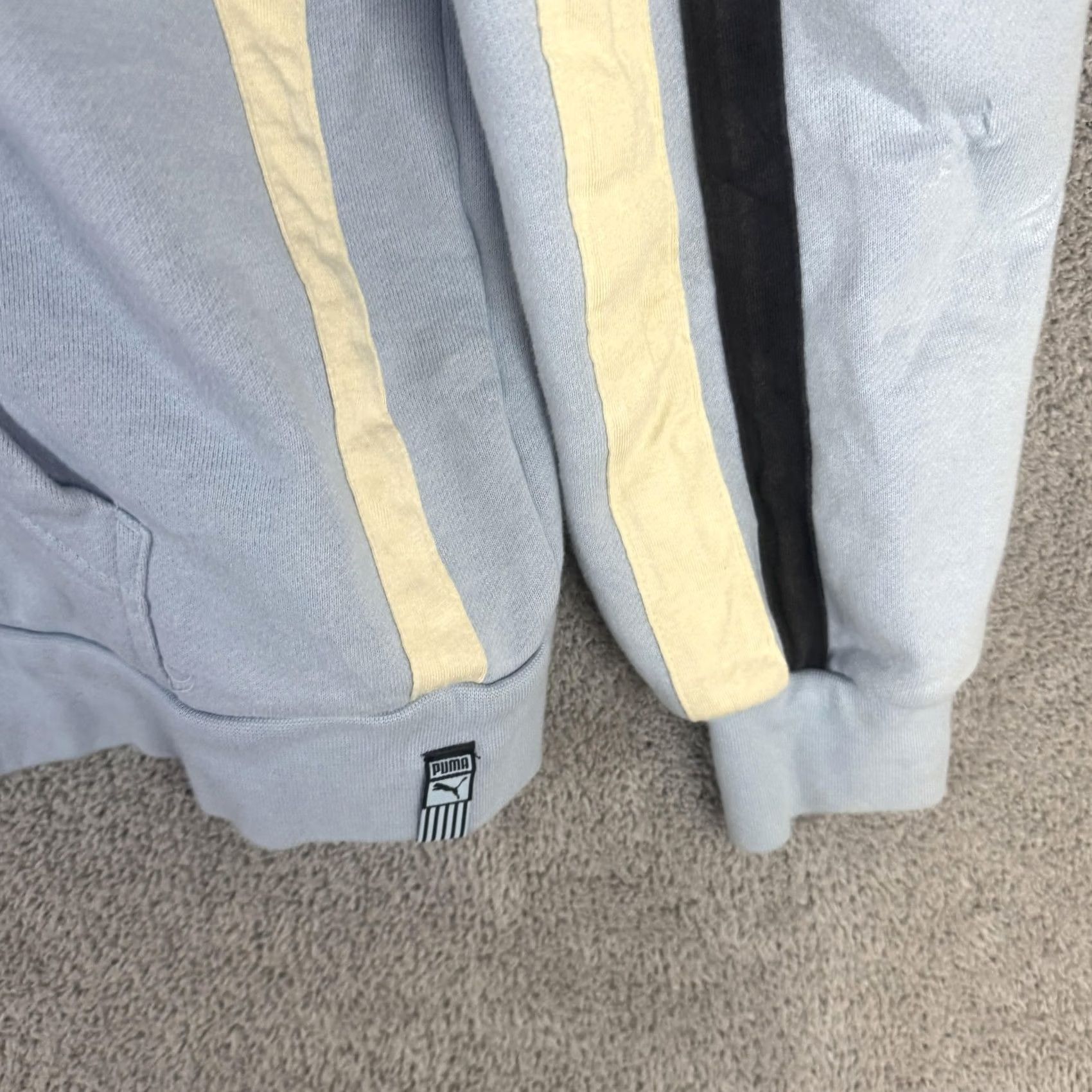 Puma Puma Hoodie Mens L Blue Full Zip Fleece Sweatshirt Graphic Logo Number 6 Size US L / EU 52-54 / 3 - 3 Thumbnail