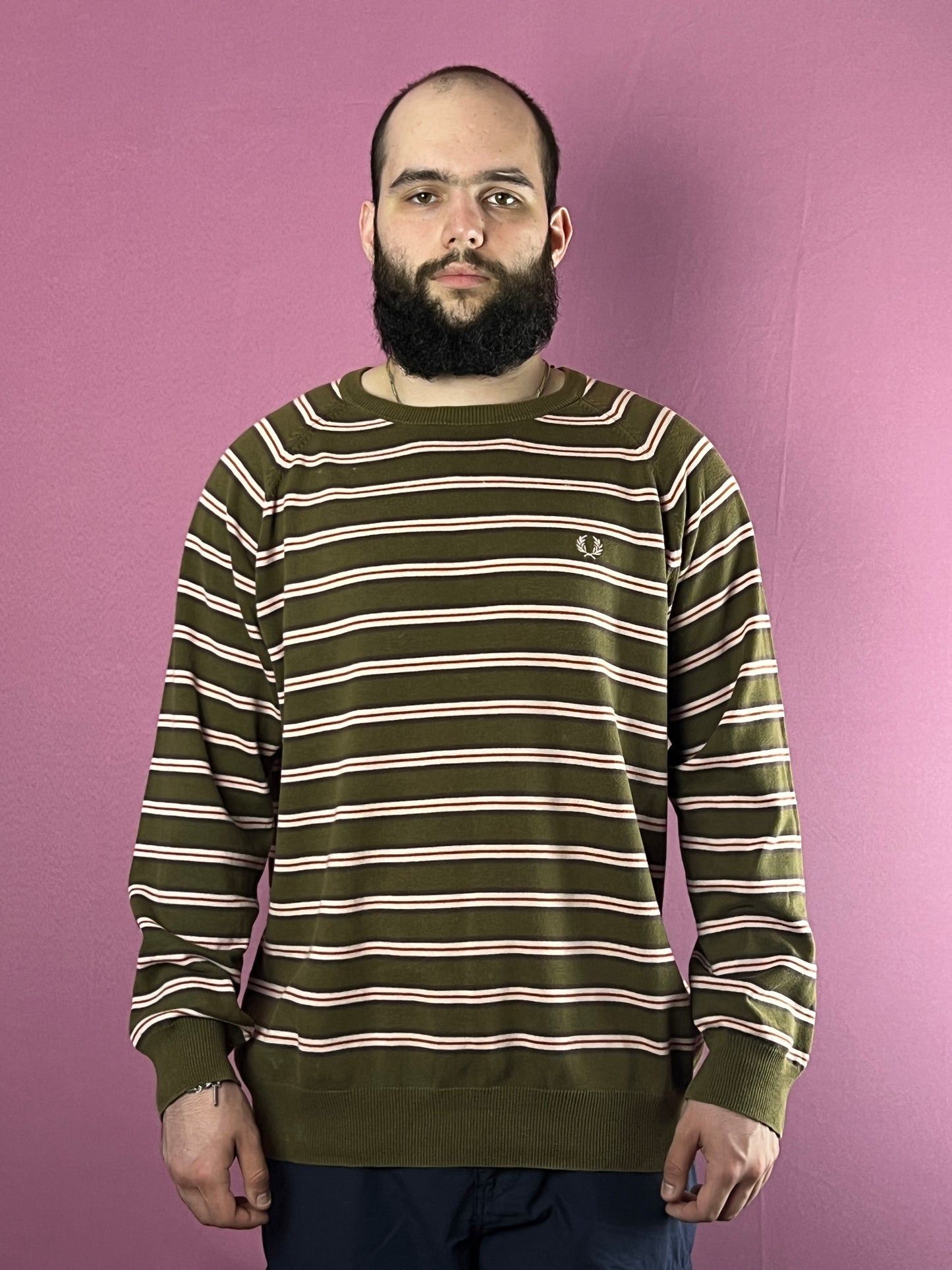 Fred Perry Fred Perry Vintage Men's Striped Sweater - XL Size US XL / EU 56 / 4 - 2 Thumbnail
